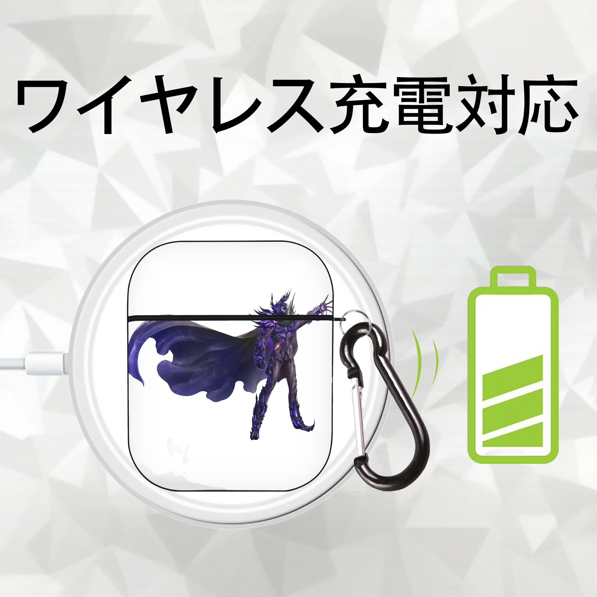 ウルトラマン Ultraman AirPods 第2世代保護ケース ハードシェル ブラック 耐衝撃・防指紋・カラビナ付き