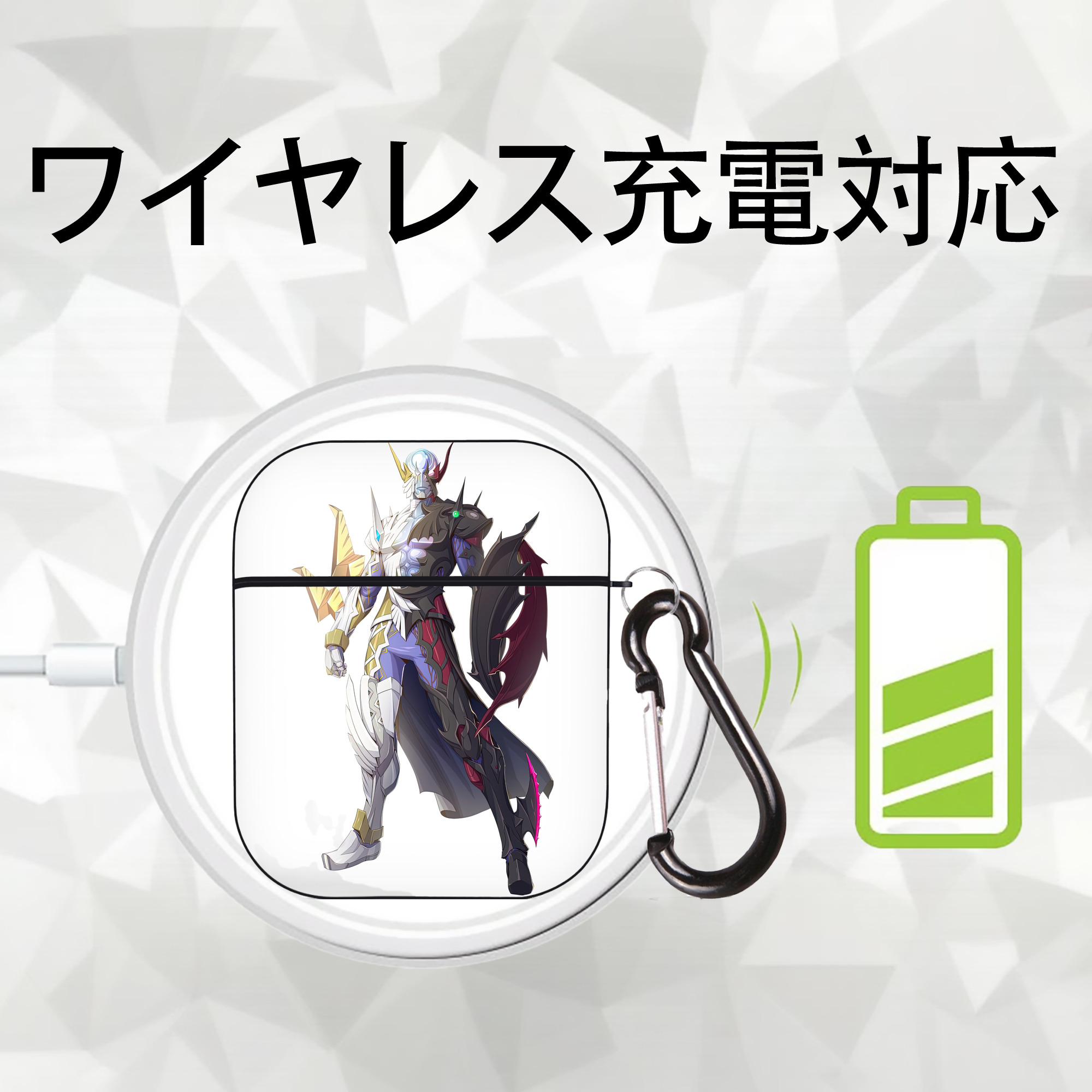 ウルトラマン Ultraman AirPods 第2世代保護ケース ハードシェル ブラック 耐衝撃・防指紋・カラビナ付き