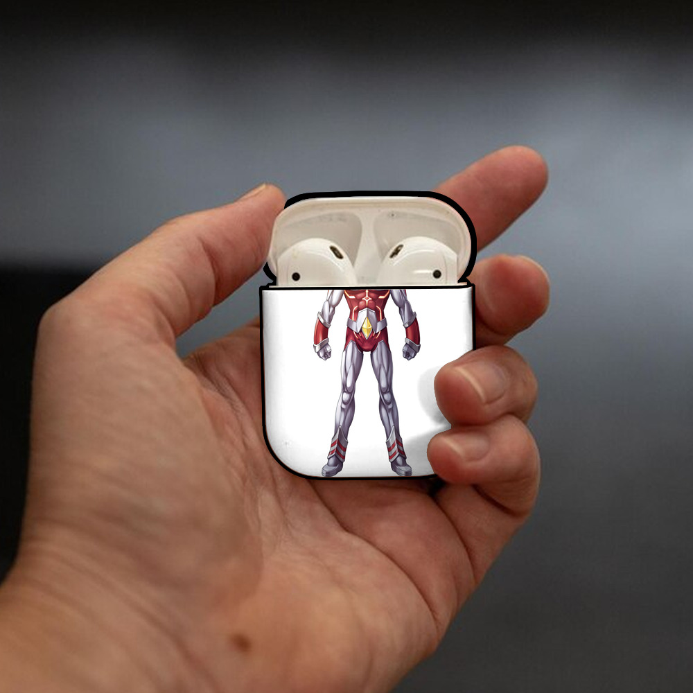 ウルトラマン Ultraman AirPods 第2世代保護ケース ハードシェル ブラック 耐衝撃・防指紋・カラビナ付き