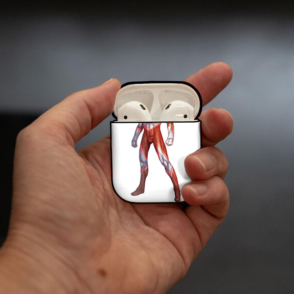 ウルトラマン Ultraman AirPods 第2世代保護ケース ハードシェル ブラック 耐衝撃・防指紋・カラビナ付き