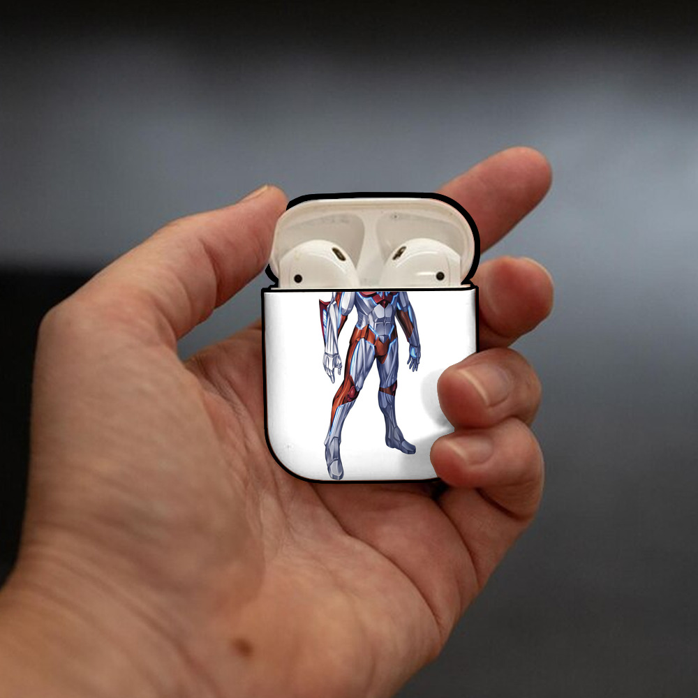 ウルトラマン Ultraman AirPods 第2世代保護ケース ハードシェル ブラック 耐衝撃・防指紋・カラビナ付き