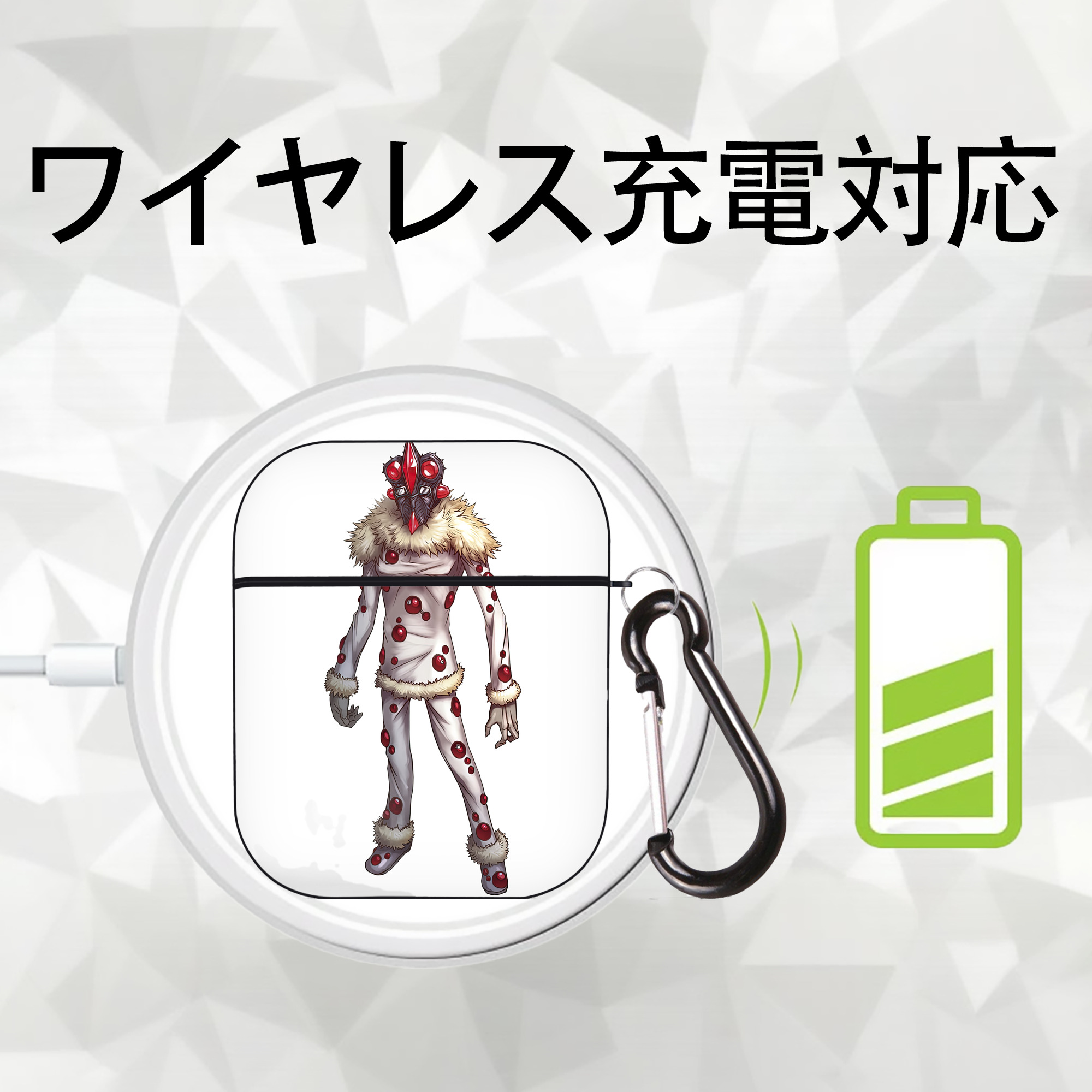 ウルトラマン Ultraman AirPods 第2世代保護ケース ハードシェル ブラック 耐衝撃・防指紋・カラビナ付き