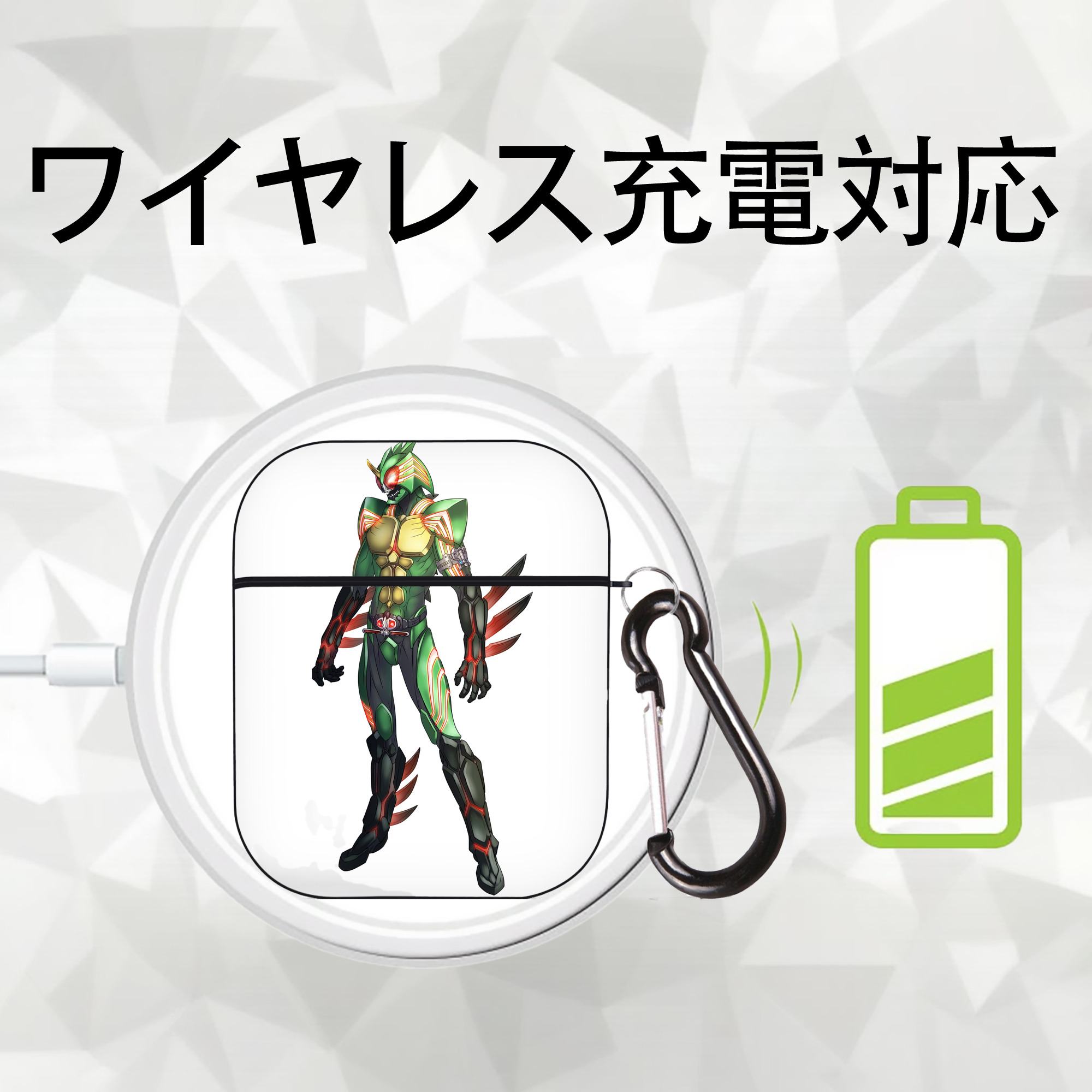 ウルトラマン Ultraman AirPods 第2世代保護ケース ハードシェル ブラック 耐衝撃・防指紋・カラビナ付き