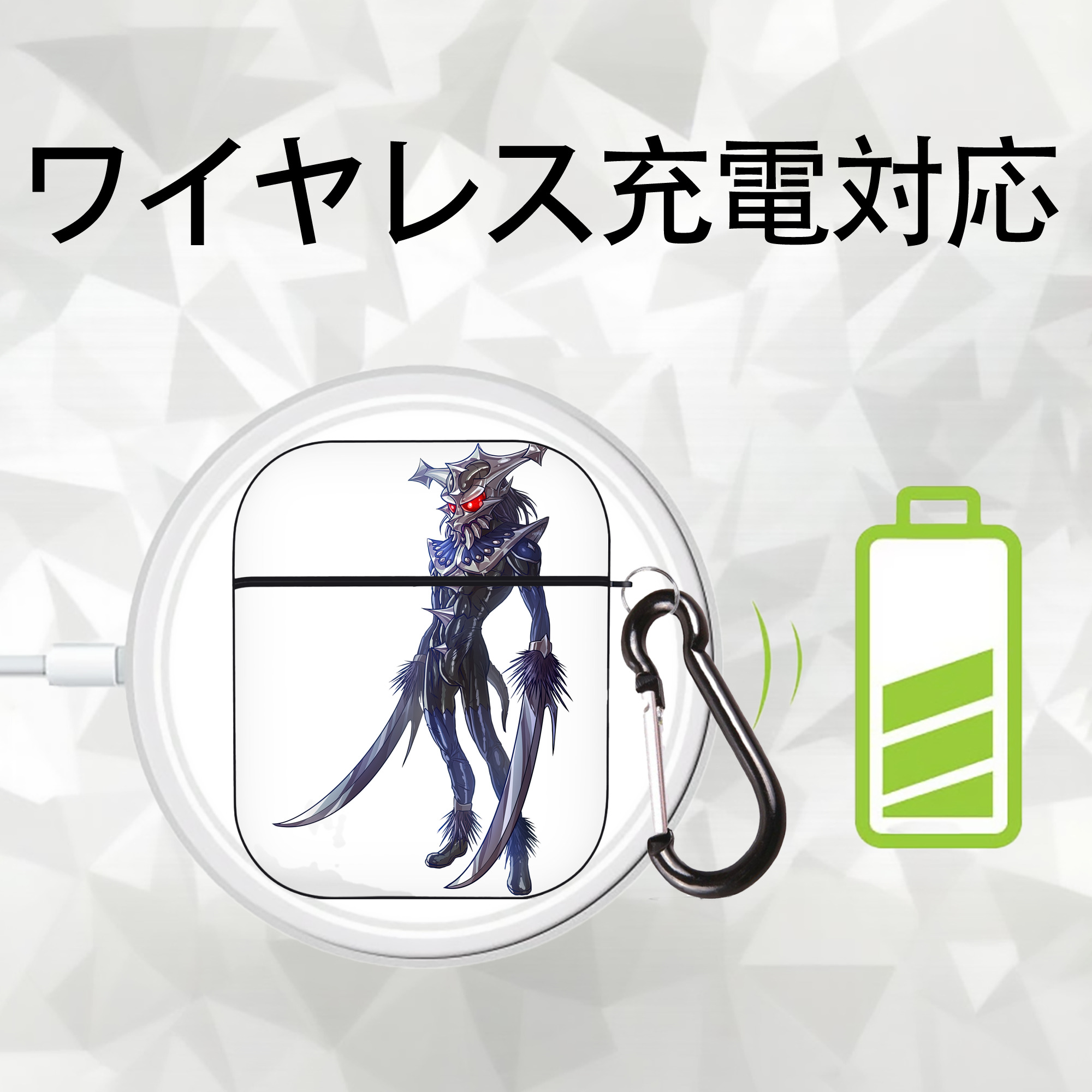 ウルトラマン Ultraman AirPods 第2世代保護ケース ハードシェル ブラック 耐衝撃・防指紋・カラビナ付き