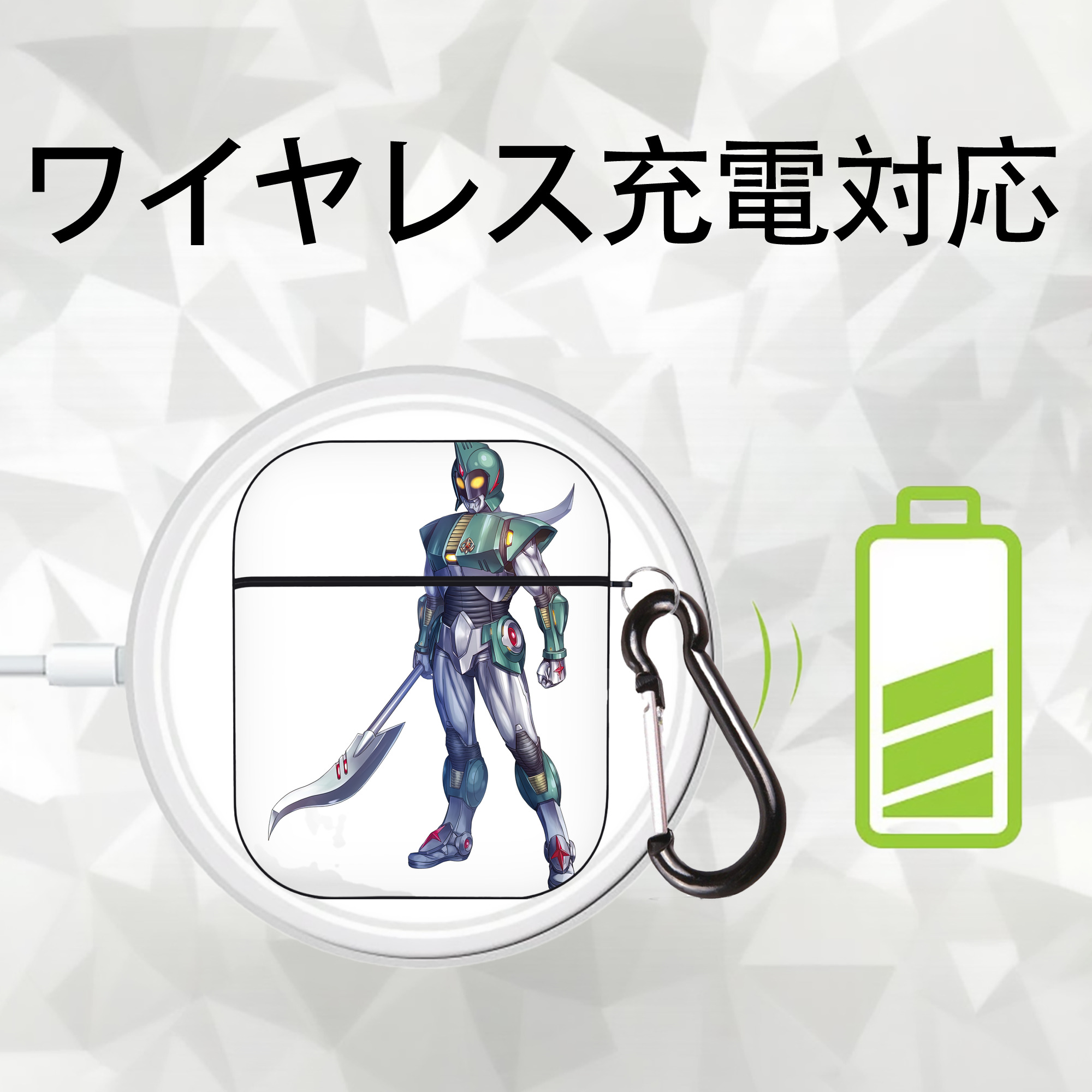 ウルトラマン Ultraman AirPods 第2世代保護ケース ハードシェル ブラック 耐衝撃・防指紋・カラビナ付き