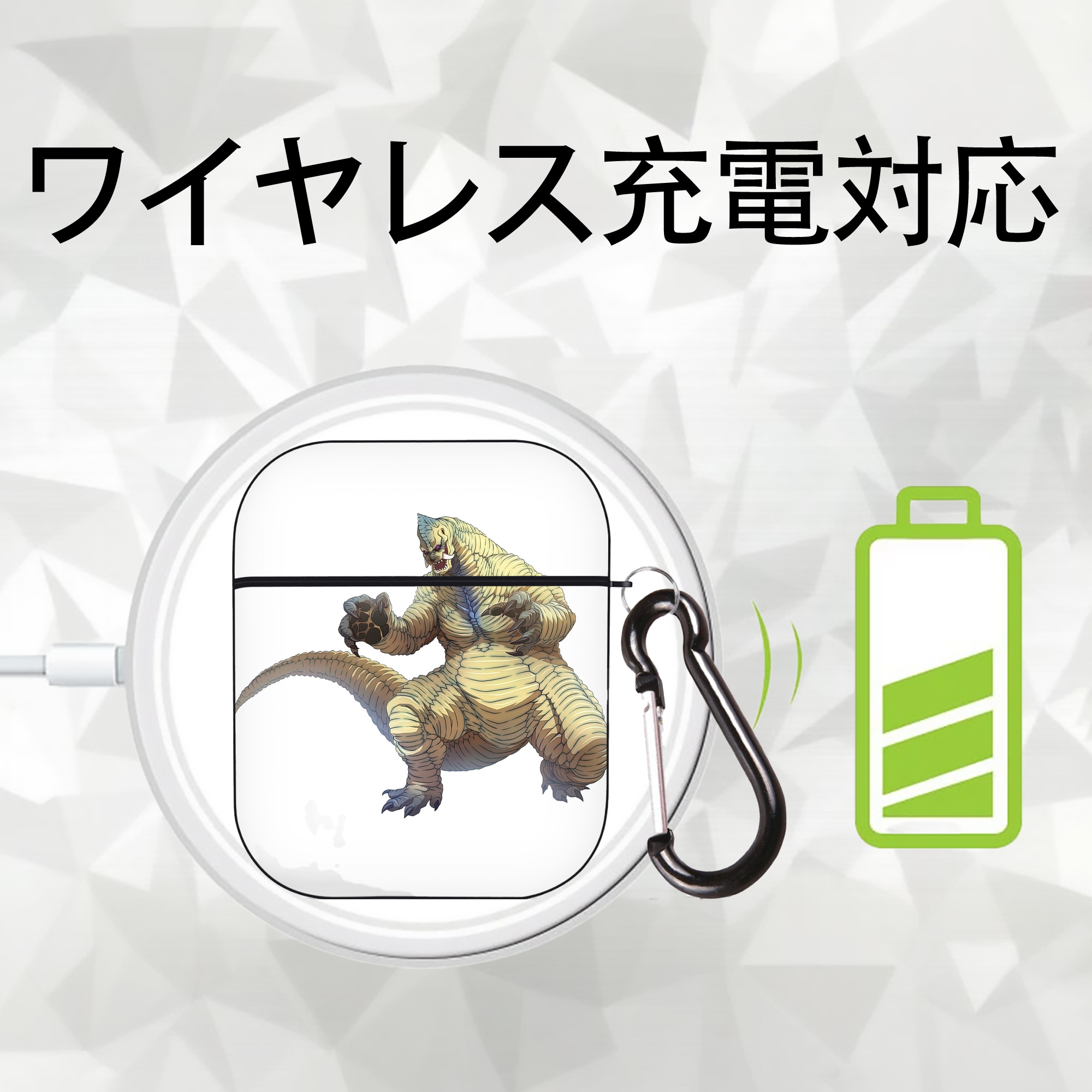 ウルトラマン Ultraman AirPods 第2世代保護ケース ハードシェル ブラック 耐衝撃・防指紋・カラビナ付き