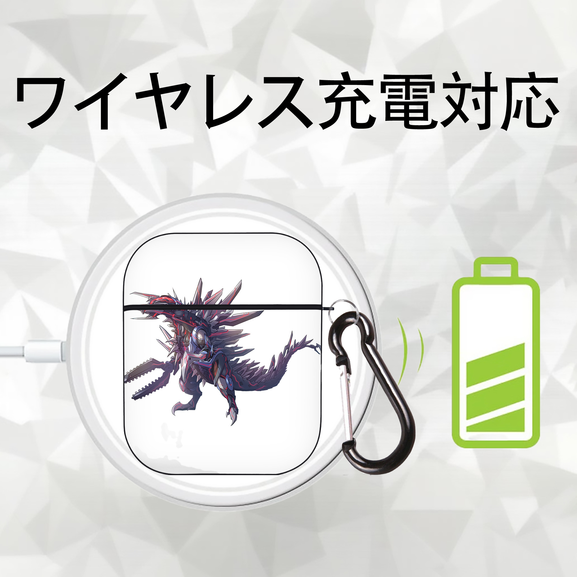 ウルトラマン Ultraman AirPods 第2世代保護ケース ハードシェル ブラック 耐衝撃・防指紋・カラビナ付き