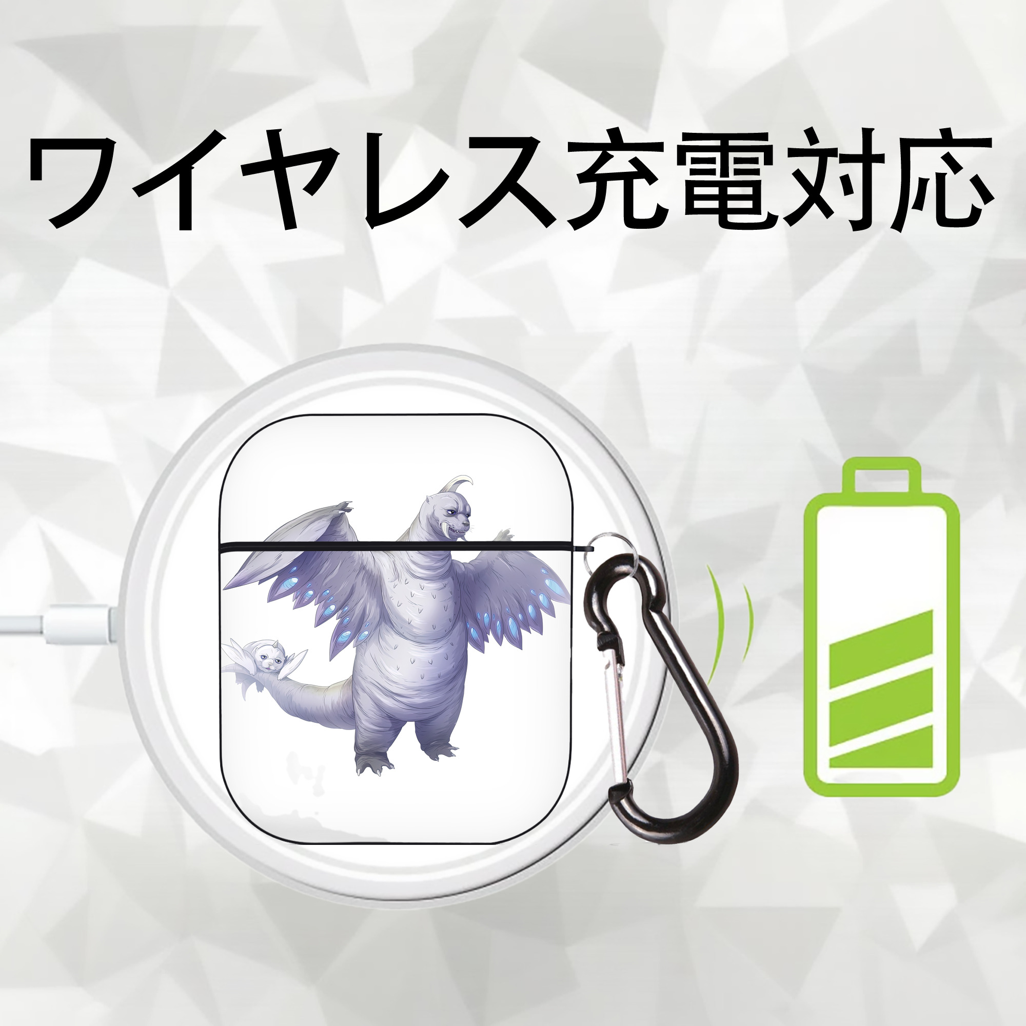 ウルトラマン Ultraman AirPods 第2世代保護ケース ハードシェル ブラック 耐衝撃・防指紋・カラビナ付き