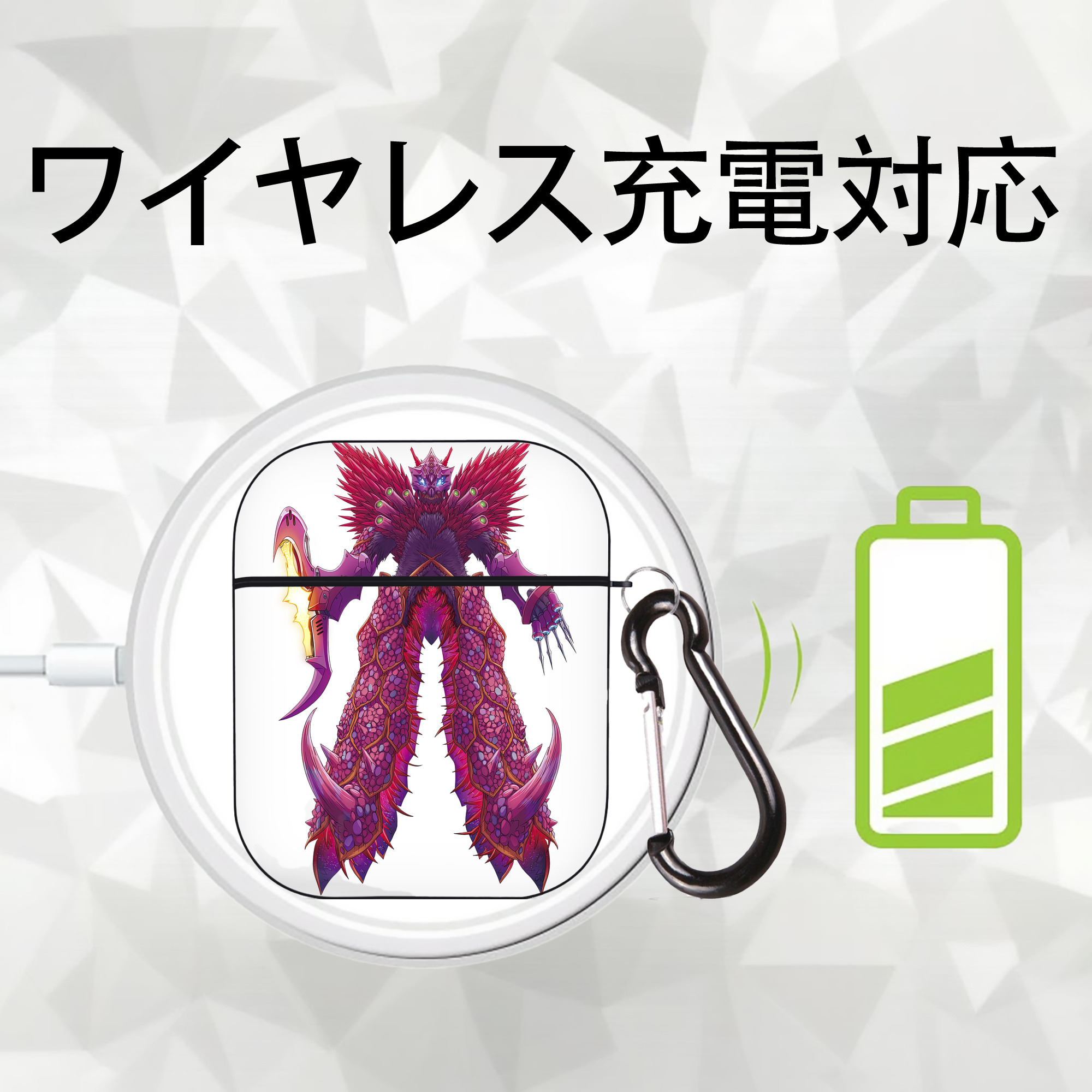 ウルトラマン Ultraman AirPods 第2世代保護ケース ハードシェル ブラック 耐衝撃・防指紋・カラビナ付き