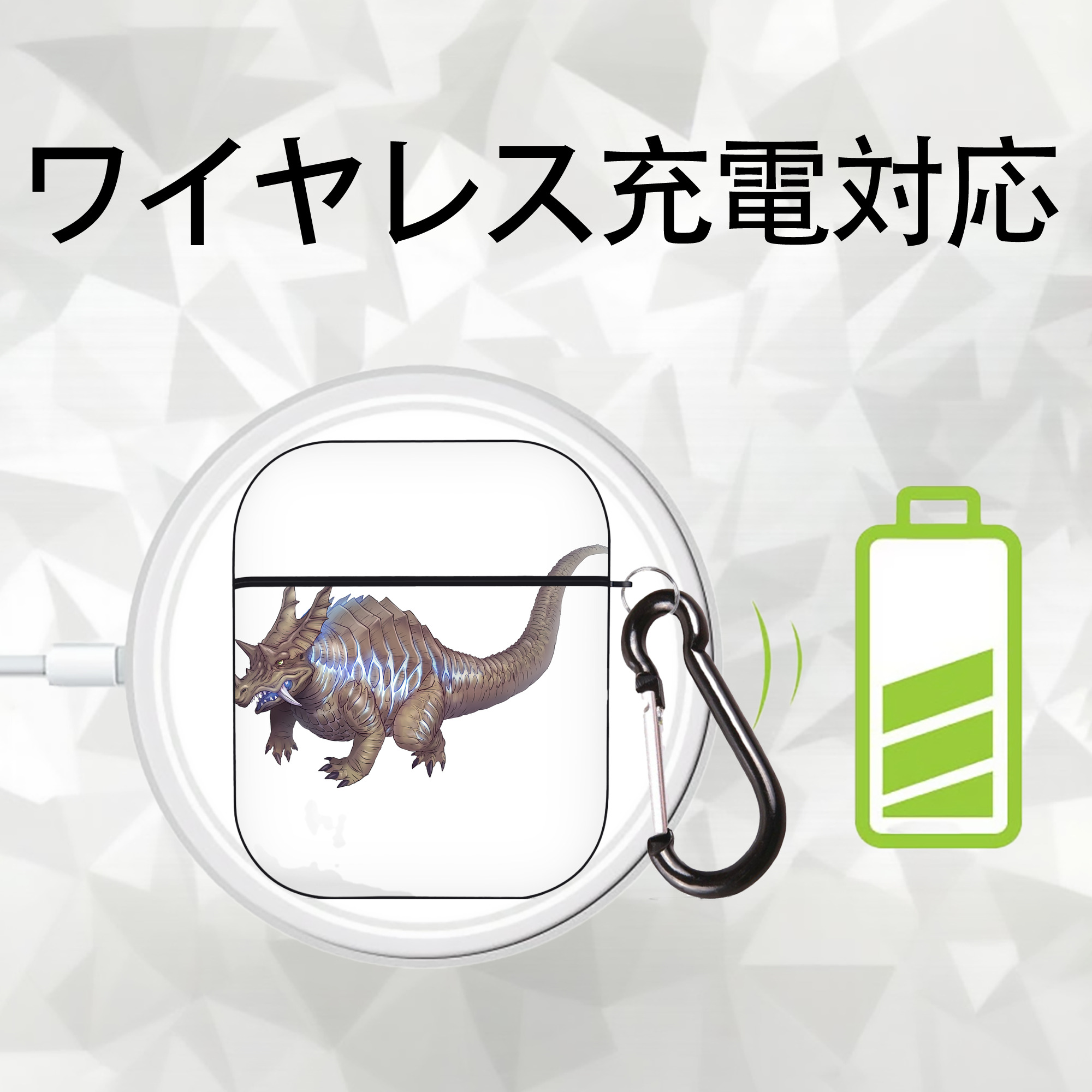 ウルトラマン Ultraman AirPods 第2世代保護ケース ハードシェル ブラック 耐衝撃・防指紋・カラビナ付き