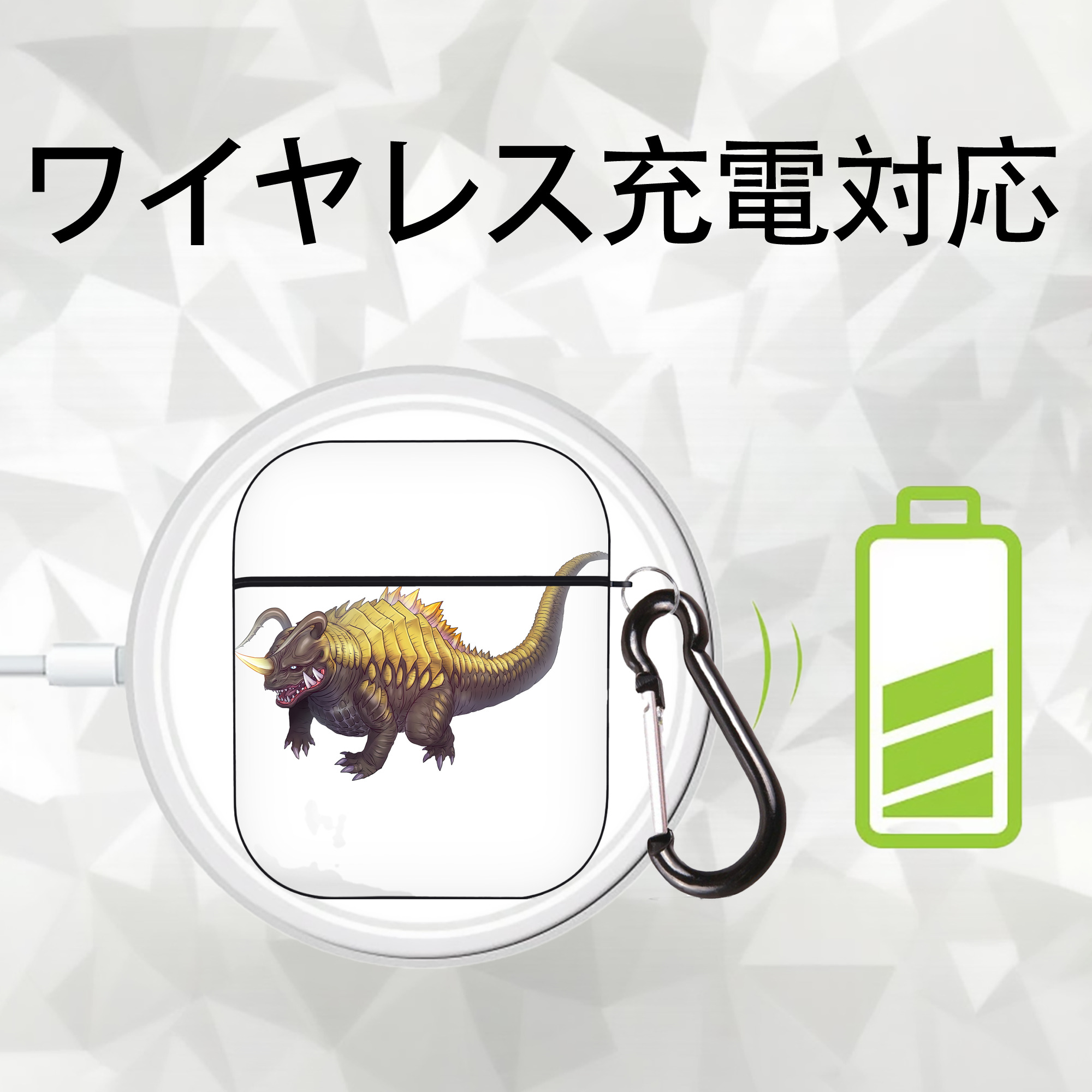 ウルトラマン Ultraman AirPods 第2世代保護ケース ハードシェル ブラック 耐衝撃・防指紋・カラビナ付き