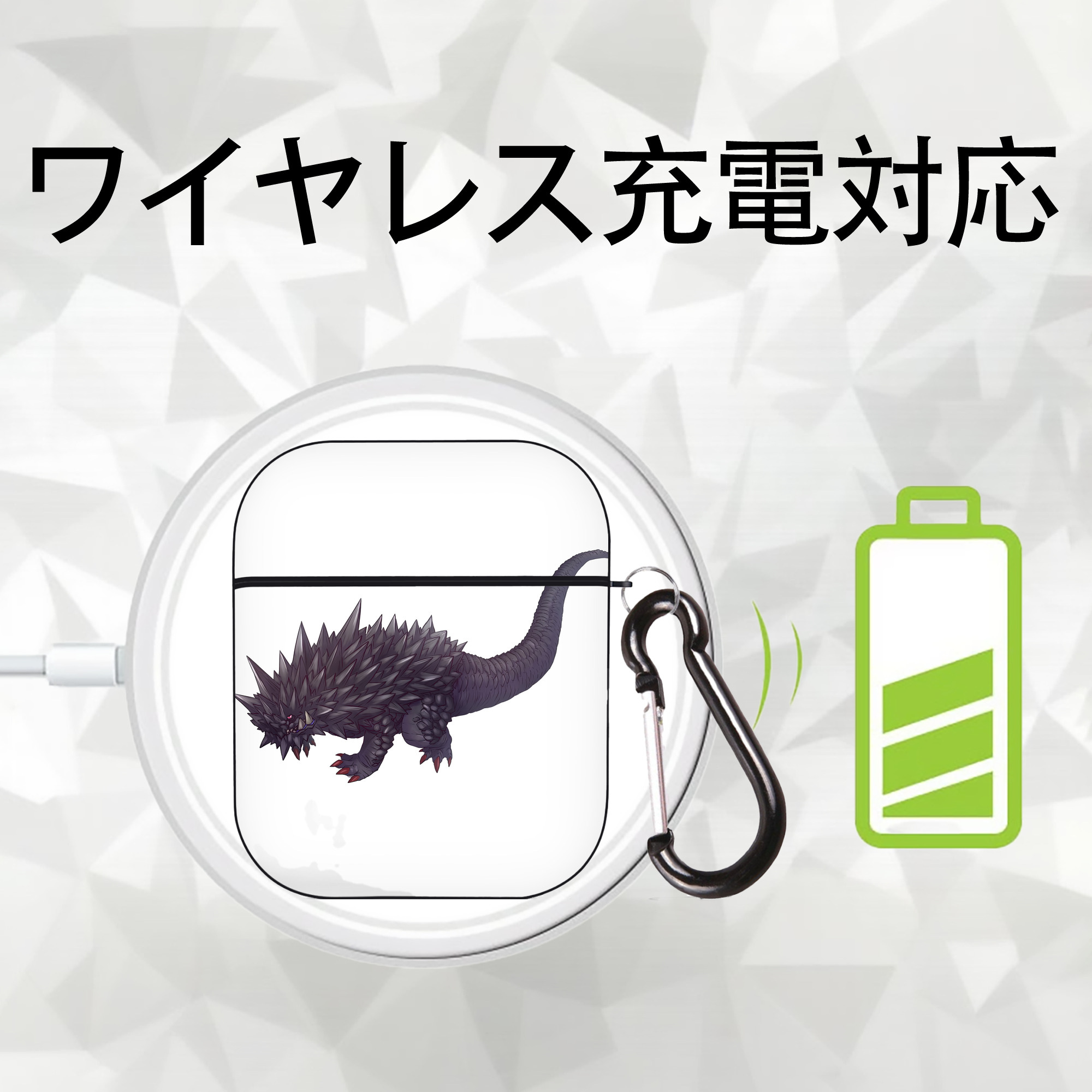ウルトラマン Ultraman AirPods 第2世代保護ケース ハードシェル ブラック 耐衝撃・防指紋・カラビナ付き