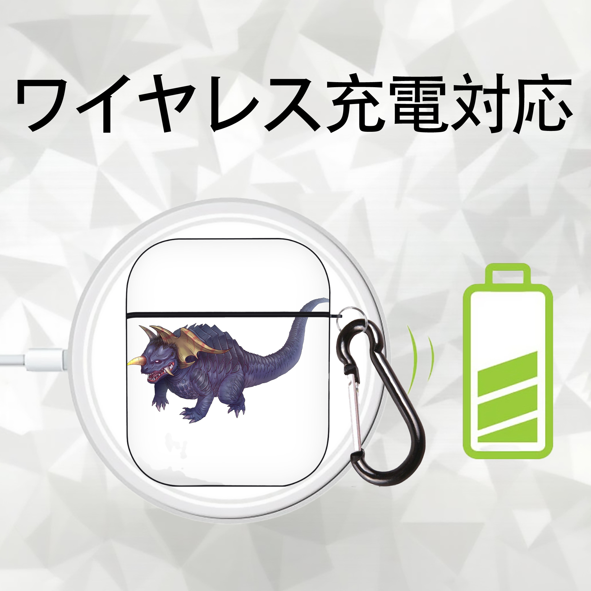 ウルトラマン Ultraman AirPods 第2世代保護ケース ハードシェル ブラック 耐衝撃・防指紋・カラビナ付き