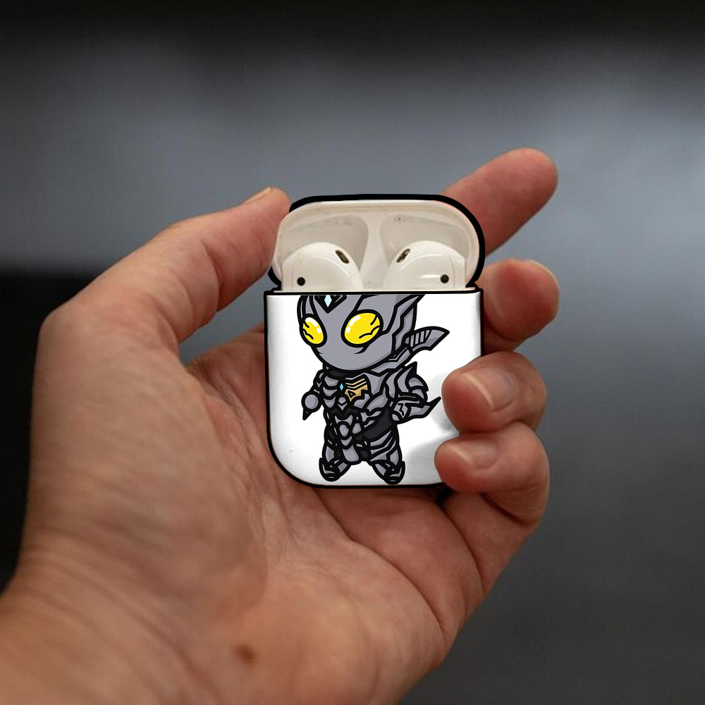 ウルトラマン Ultraman AirPods 第2世代保護ケース ハードシェル ブラック 耐衝撃・防指紋・カラビナ付き