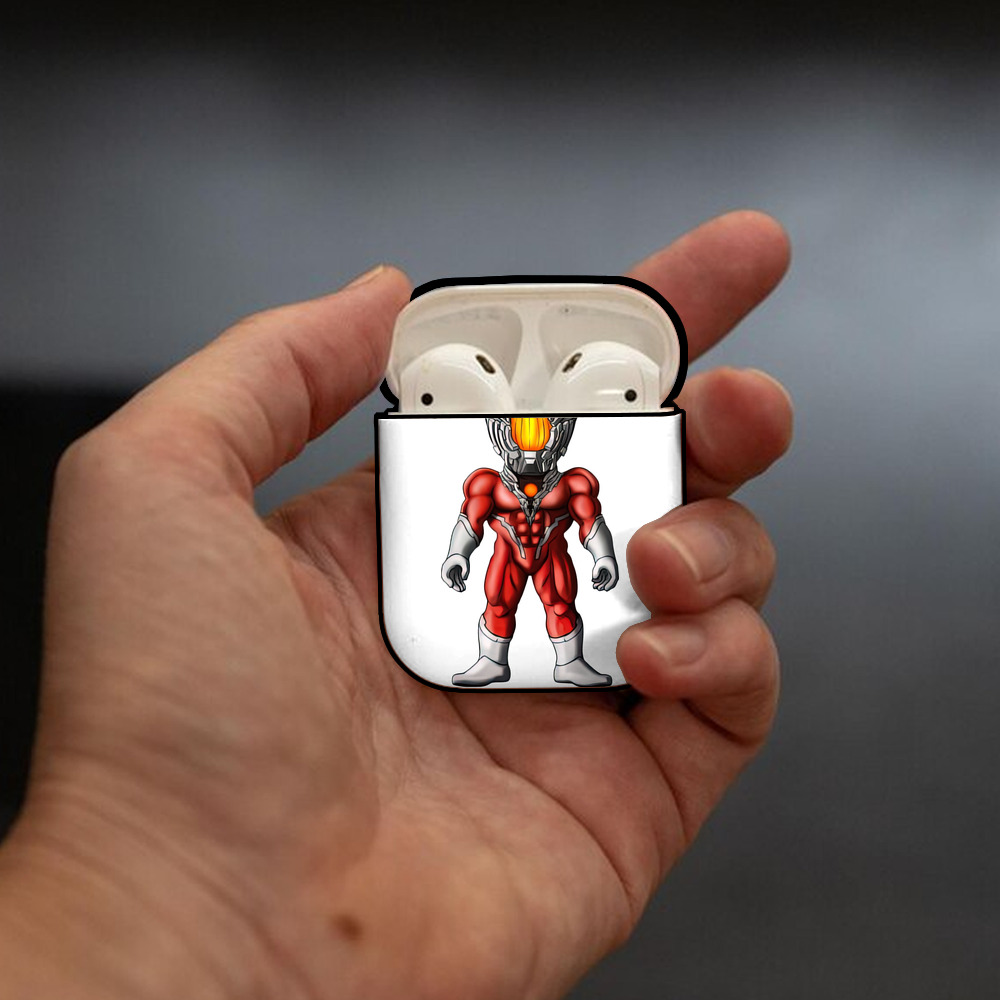 ウルトラマン Ultraman AirPods 第2世代保護ケース ハードシェル ブラック 耐衝撃・防指紋・カラビナ付き