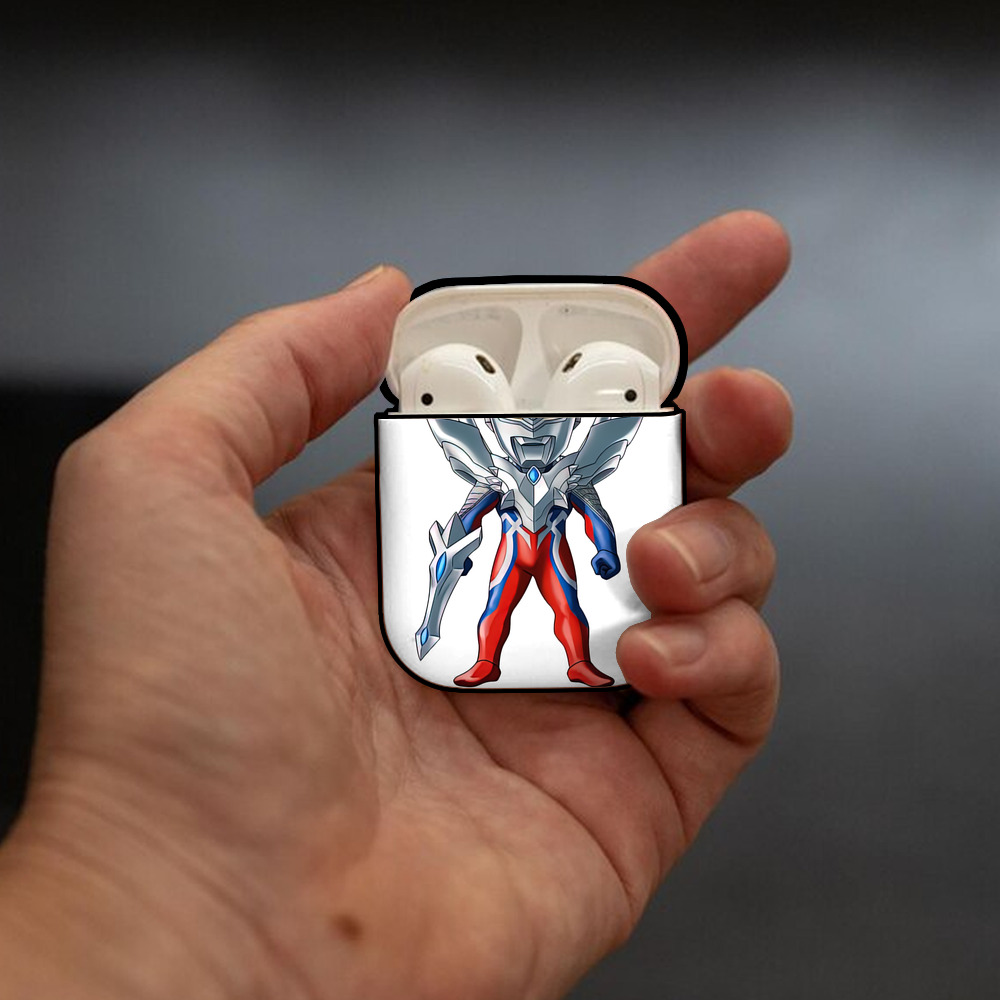 ウルトラマン Ultraman AirPods 第2世代保護ケース ハードシェル ブラック 耐衝撃・防指紋・カラビナ付き