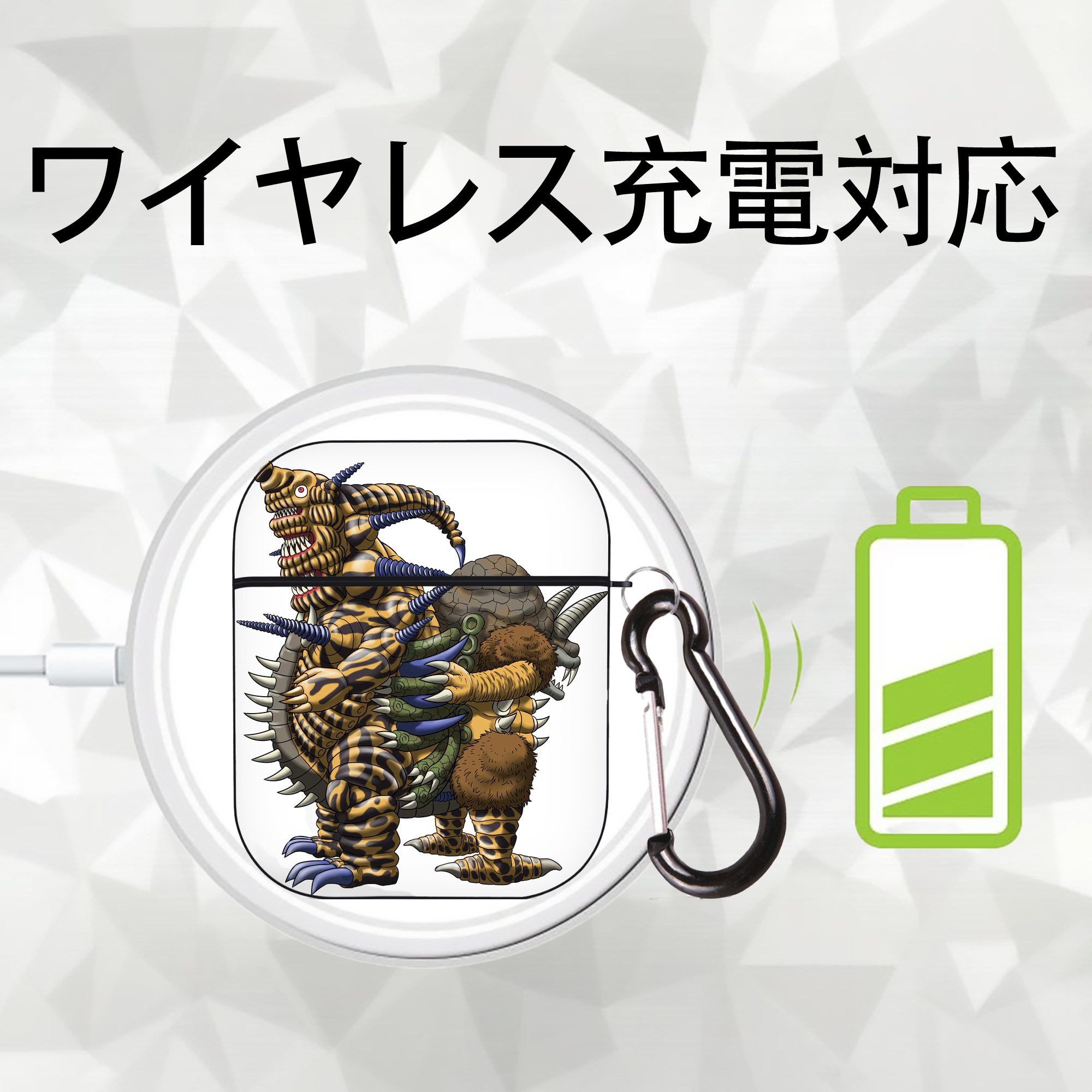 ウルトラマン Ultraman AirPods 第2世代保護ケース ハードシェル ブラック 耐衝撃・防指紋・カラビナ付き