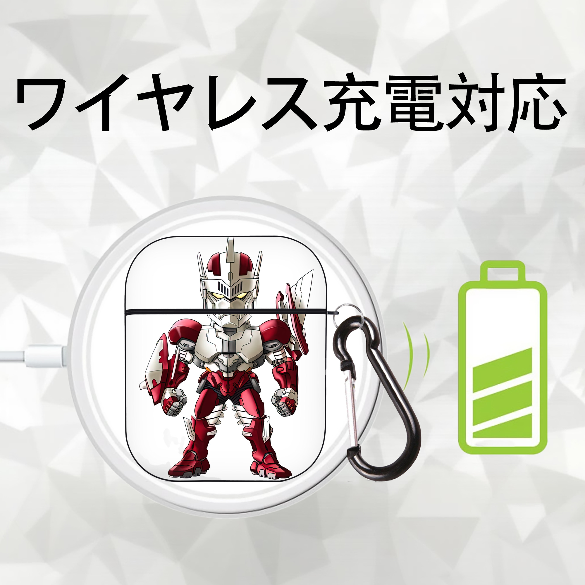 ウルトラマン Ultraman AirPods 第2世代保護ケース ハードシェル ブラック 耐衝撃・防指紋・カラビナ付き