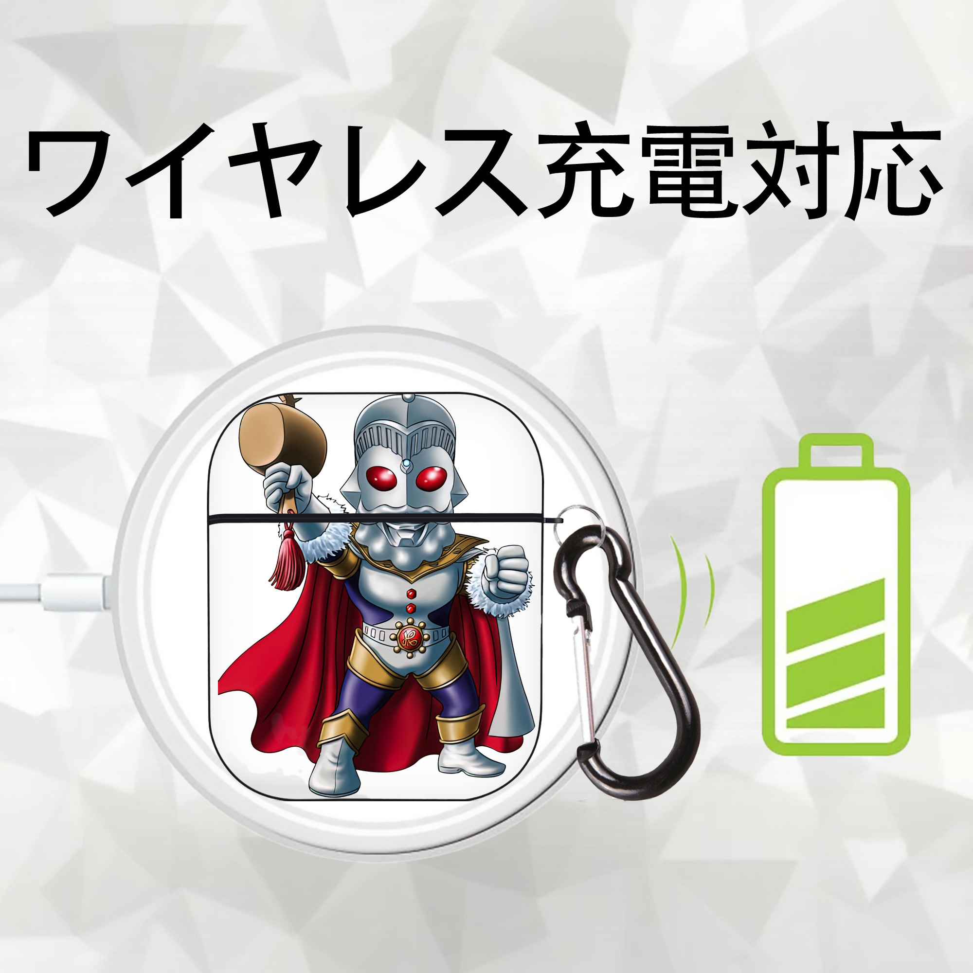 ウルトラマン Ultraman AirPods 第2世代保護ケース ハードシェル ブラック 耐衝撃・防指紋・カラビナ付き