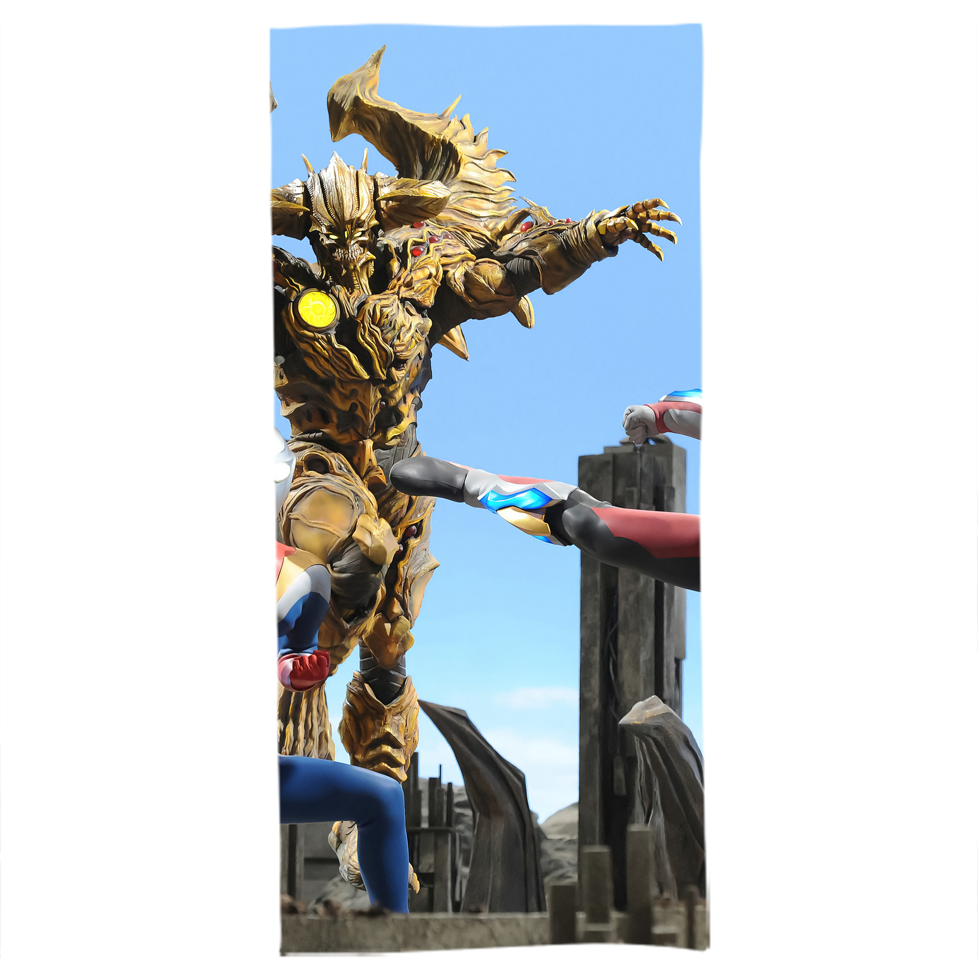 （画像用） ウルトラマン Ultraman 大判バスタオル 70×140cm 吸水速乾 柔らかい肌触り