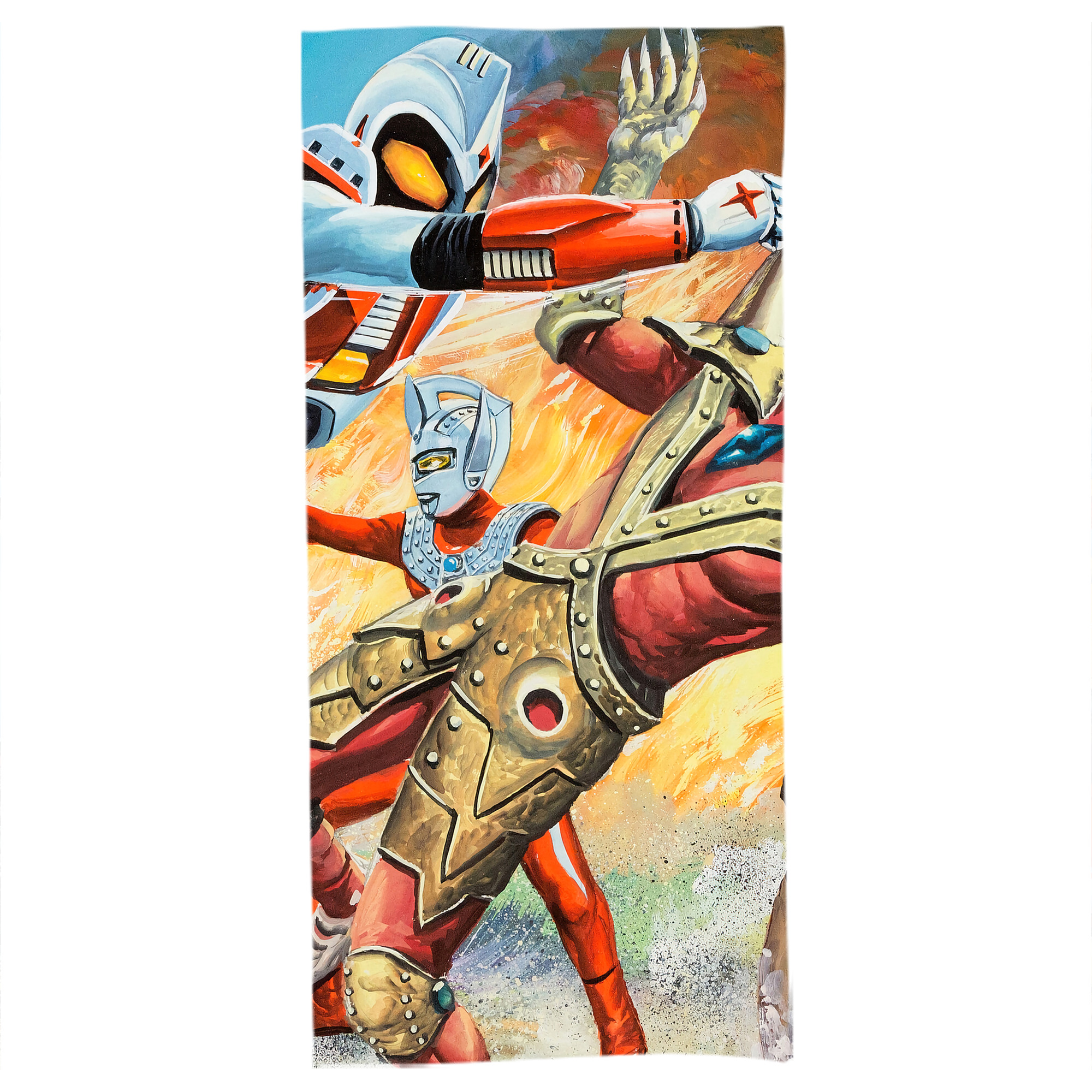 （画像用） ウルトラマン Ultraman 大判バスタオル 70×140cm 吸水速乾 柔らかい肌触り