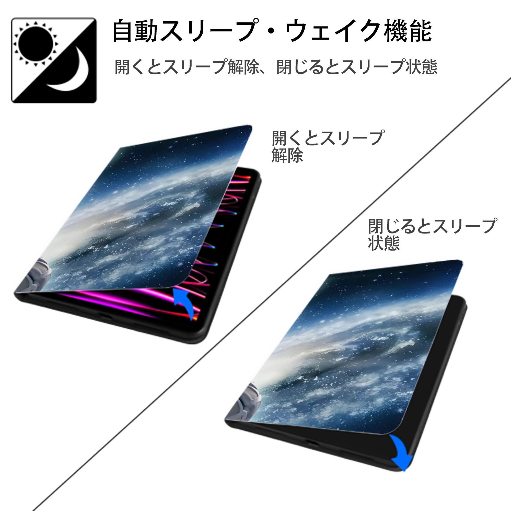 ウルトラマン Ultraman IPad ケース ブック型 PUレザー TPU 耐衝撃 軽量 薄型 ペン収納なし 全面保護 IPad 各モデル対応