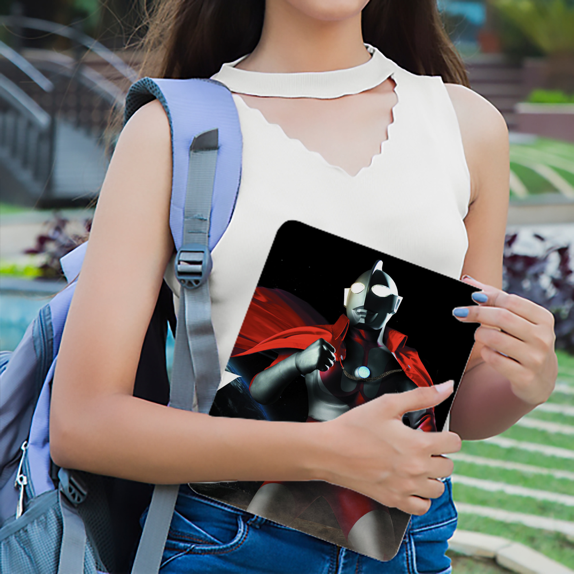 ウルトラマン Ultraman IPad ケース ブック型 PUレザー TPU 耐衝撃 軽量 薄型 ペン収納なし 全面保護 IPad 各モデル対応