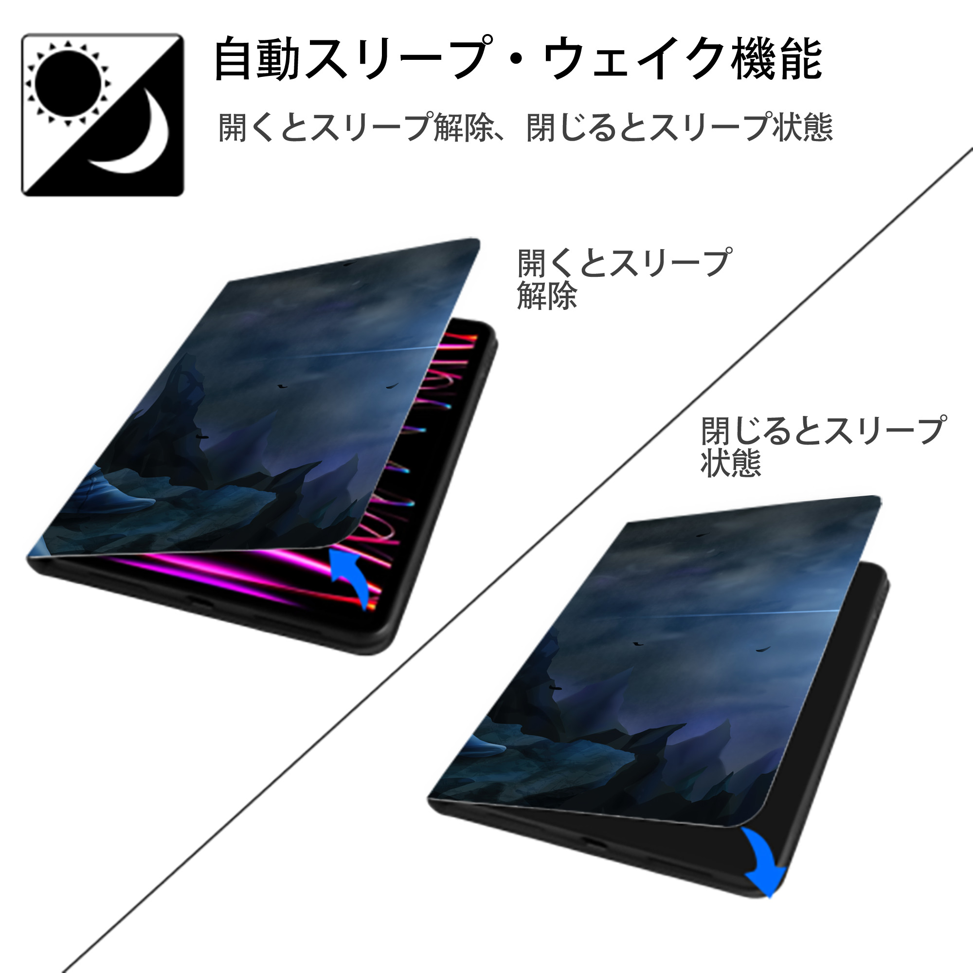ウルトラマン Ultraman IPadケース ペンホルダー付き ブックスタイルデザイン