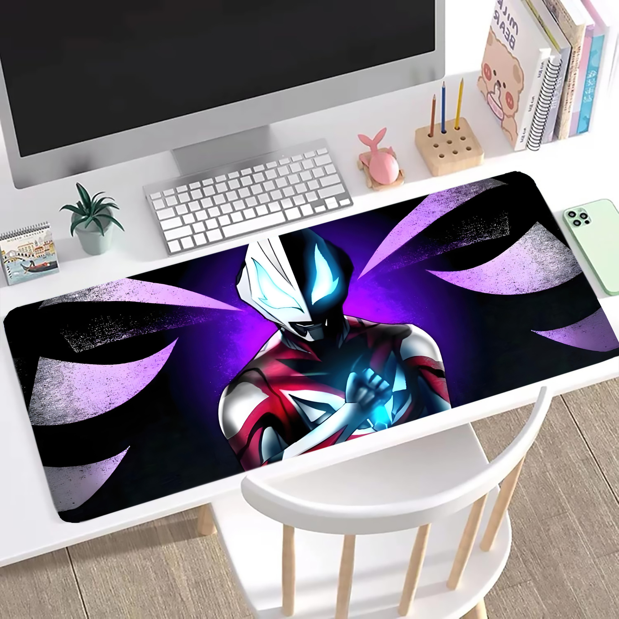 （画像用） ウルトラマン Ultraman ステッチ加工 大判デスクマット／滑り止めマウスパッド