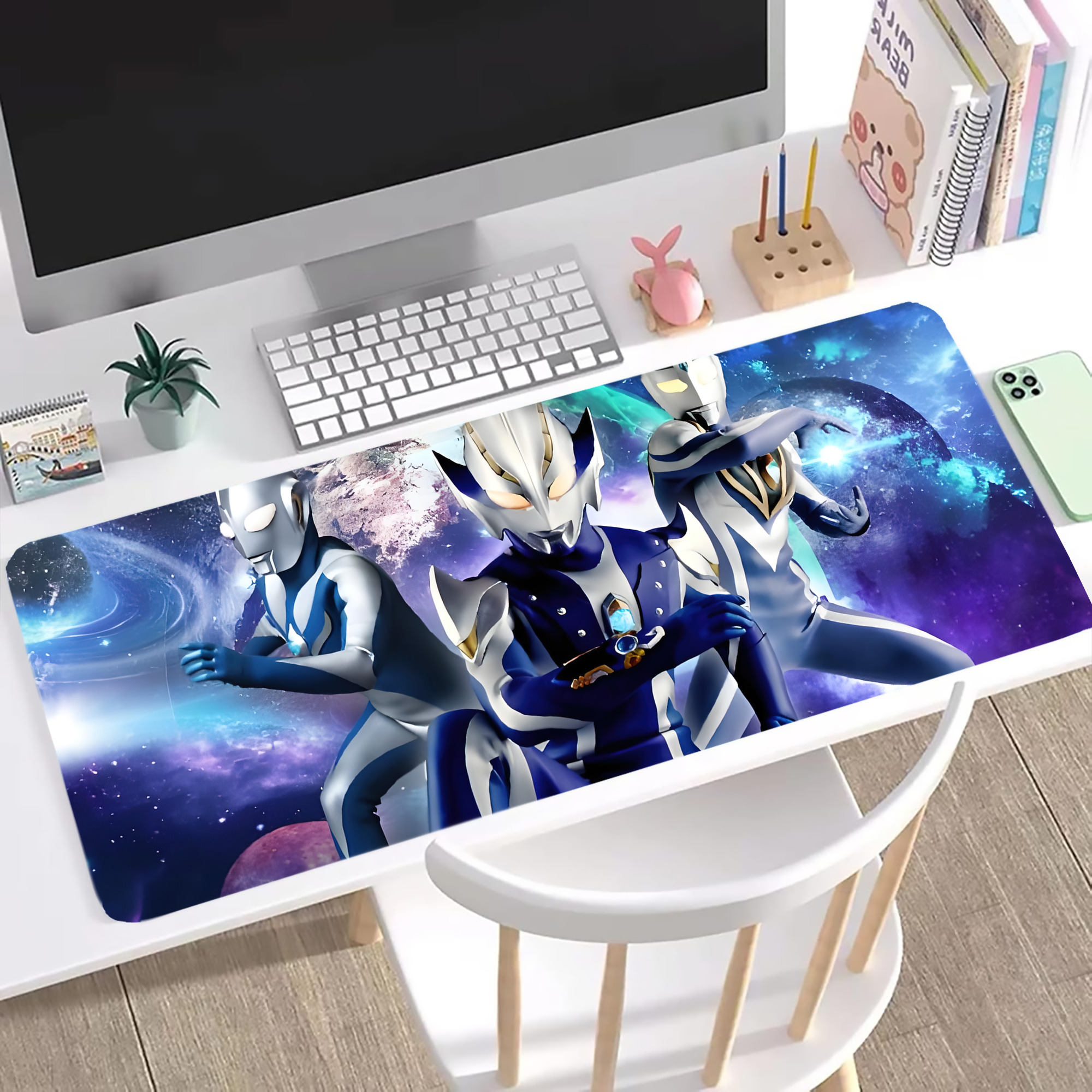 （画像用） ウルトラマン Ultraman ステッチ加工 大判デスクマット／滑り止めマウスパッド