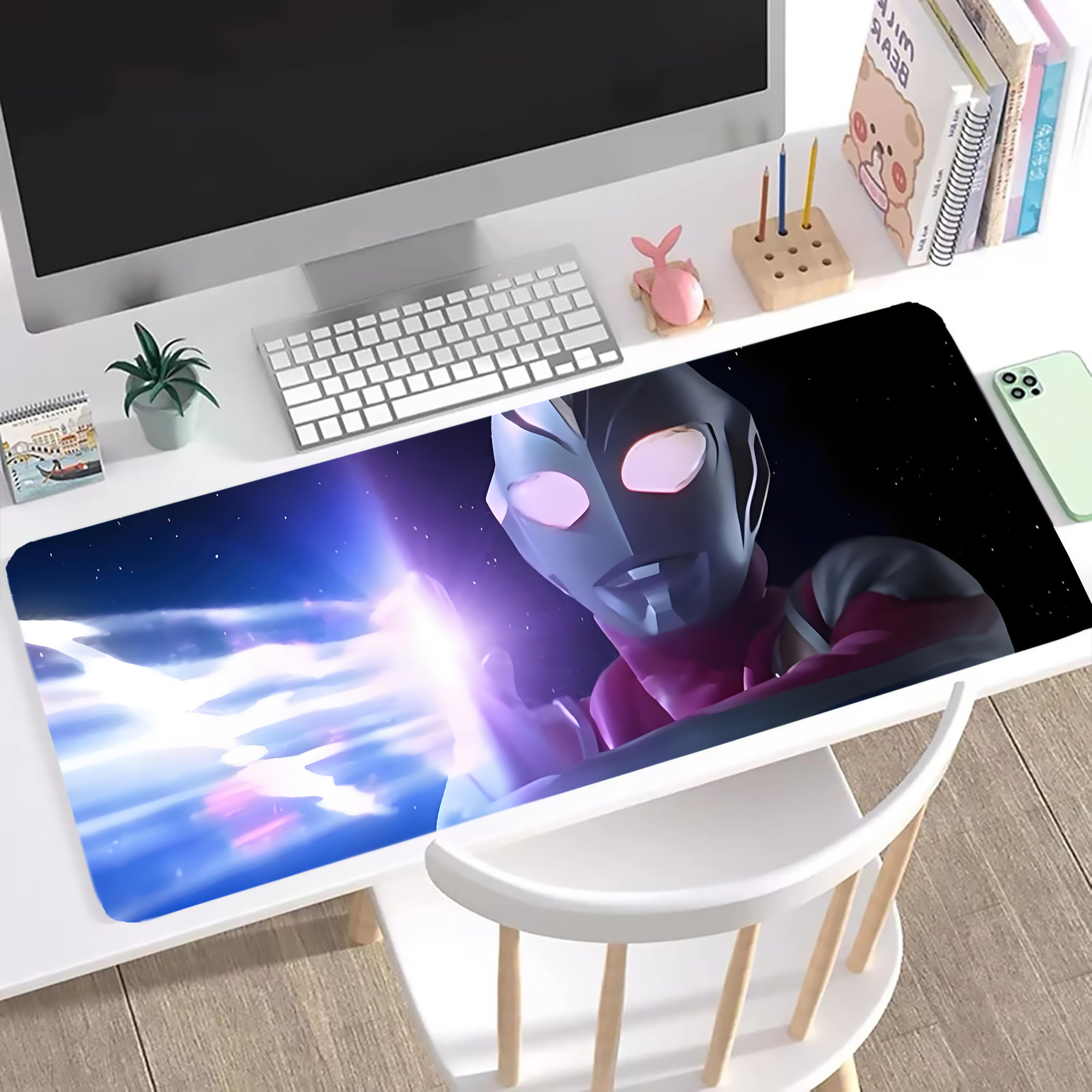 （画像用） ウルトラマン Ultraman ステッチ加工 大判デスクマット／滑り止めマウスパッド