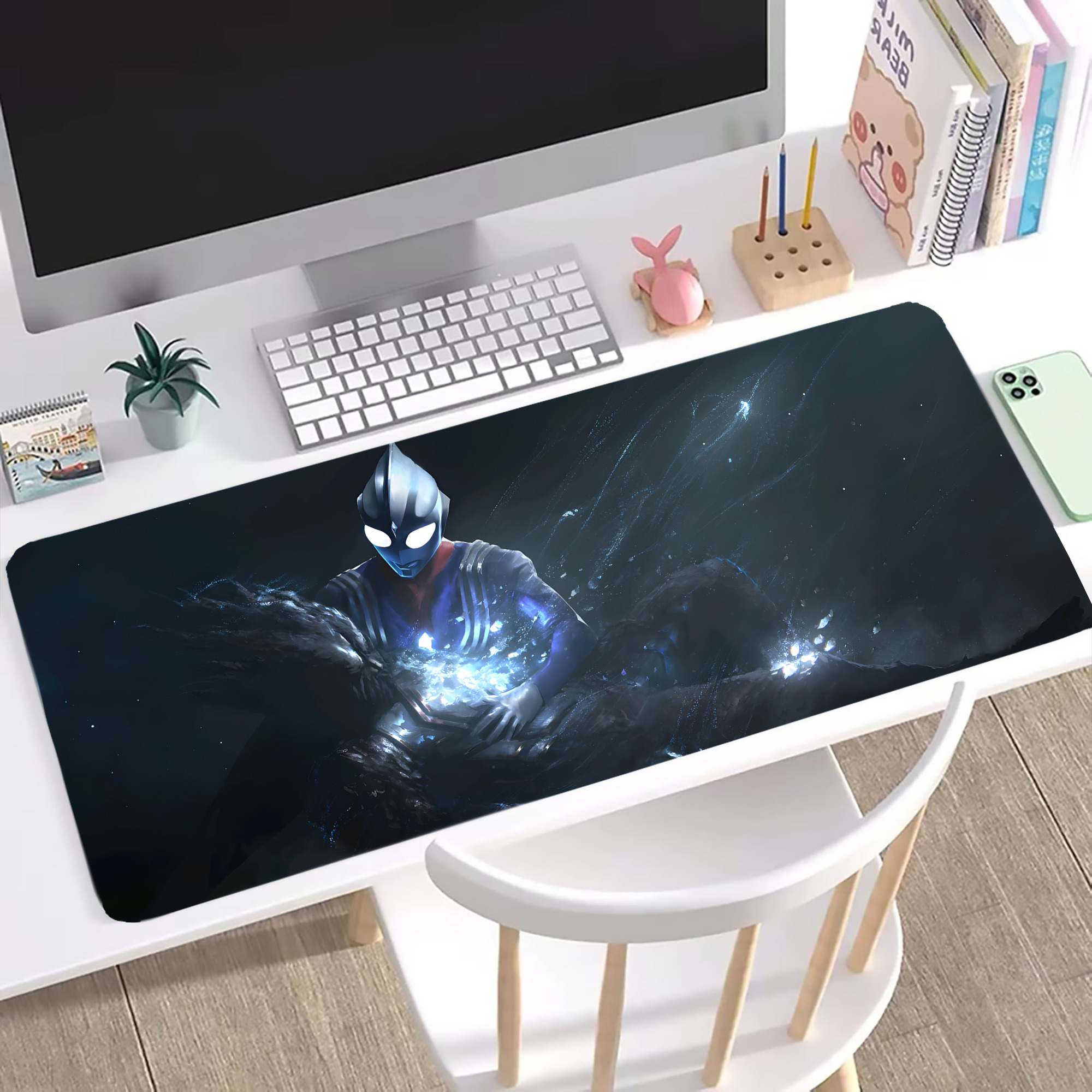 （画像用） ウルトラマン Ultraman ステッチ加工 大判デスクマット／滑り止めマウスパッド