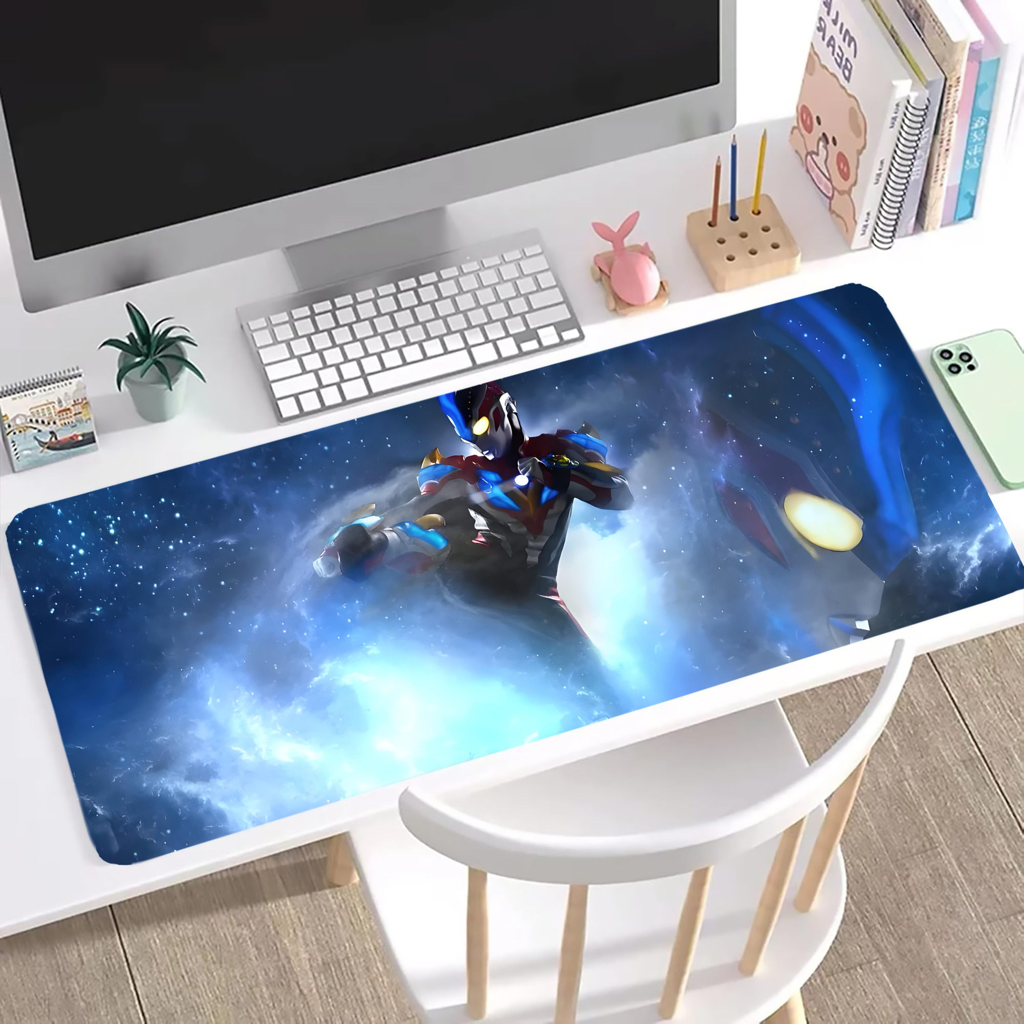 （画像用） ウルトラマン Ultraman ステッチ加工 大判デスクマット／滑り止めマウスパッド