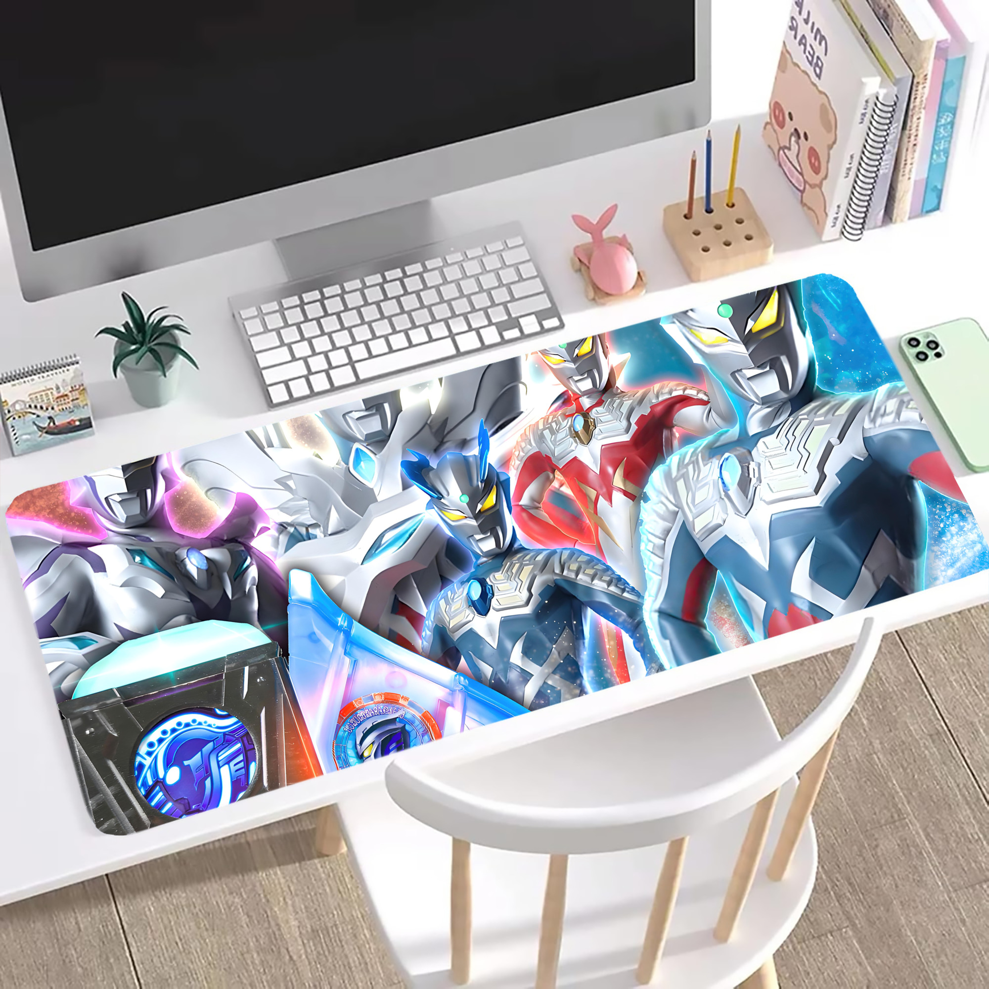 （画像用） ウルトラマン Ultraman ステッチ加工 大判デスクマット／滑り止めマウスパッド
