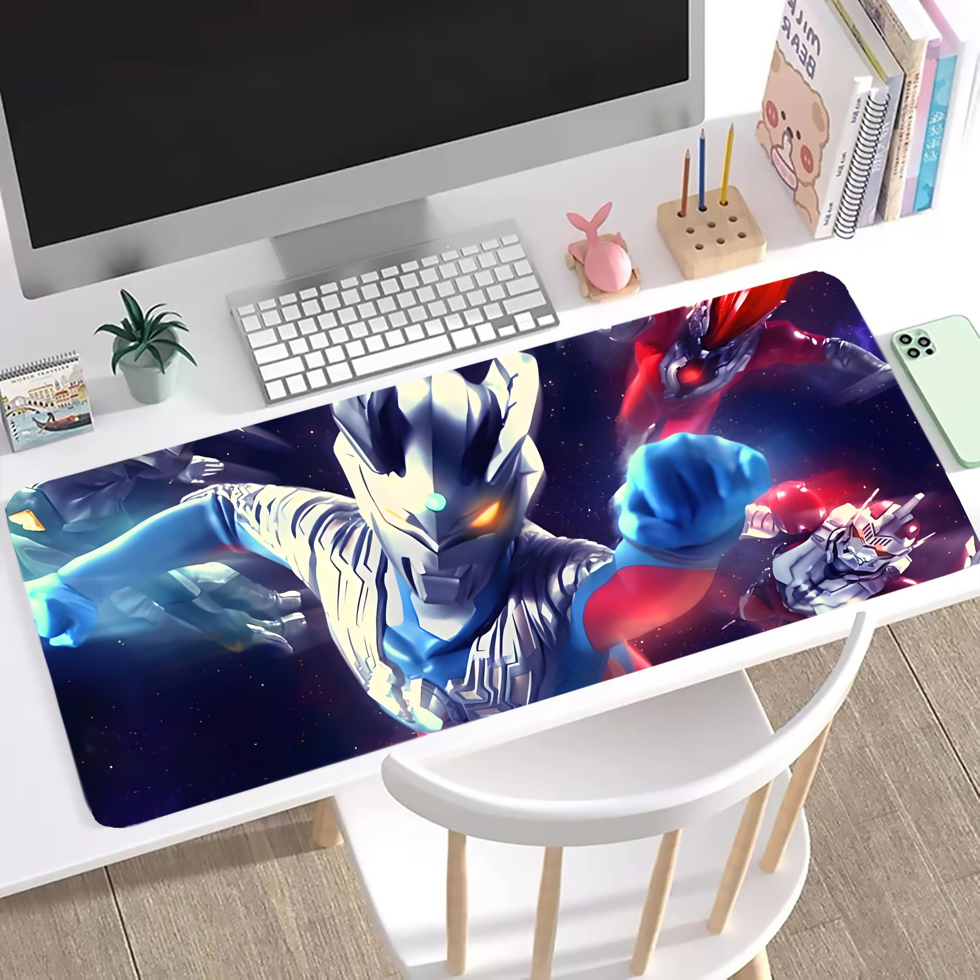 （画像用） ウルトラマン Ultraman ステッチ加工 大判デスクマット／滑り止めマウスパッド