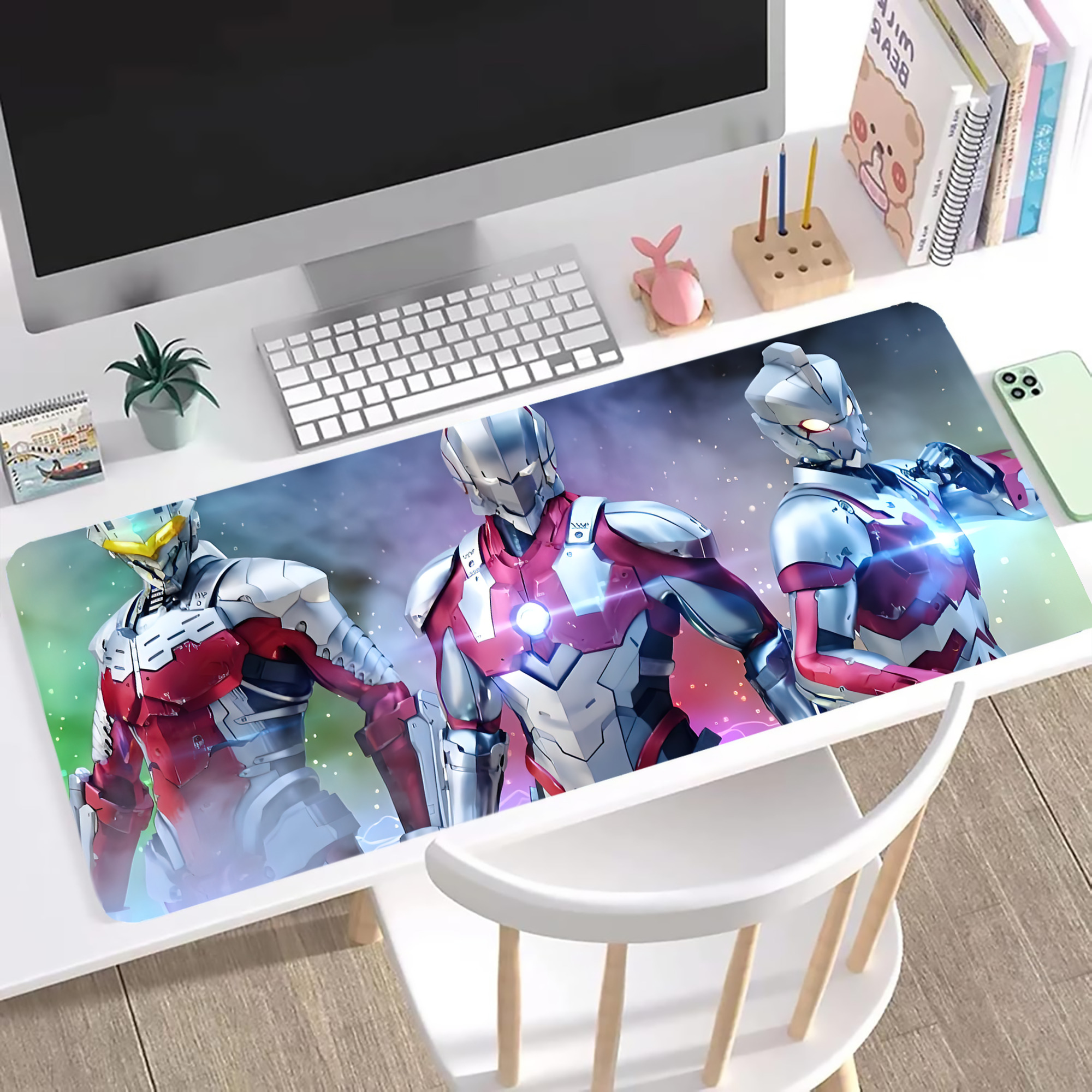（画像用） ウルトラマン Ultraman ステッチ加工 大判デスクマット／滑り止めマウスパッド