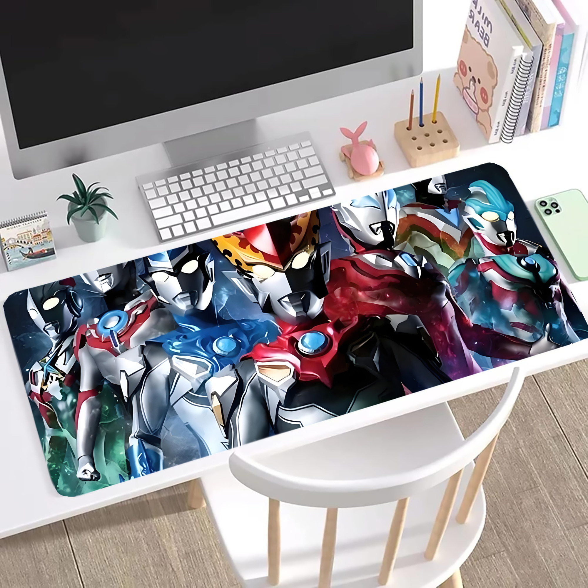 （画像用） ウルトラマン Ultraman ステッチ加工 大判デスクマット／滑り止めマウスパッド