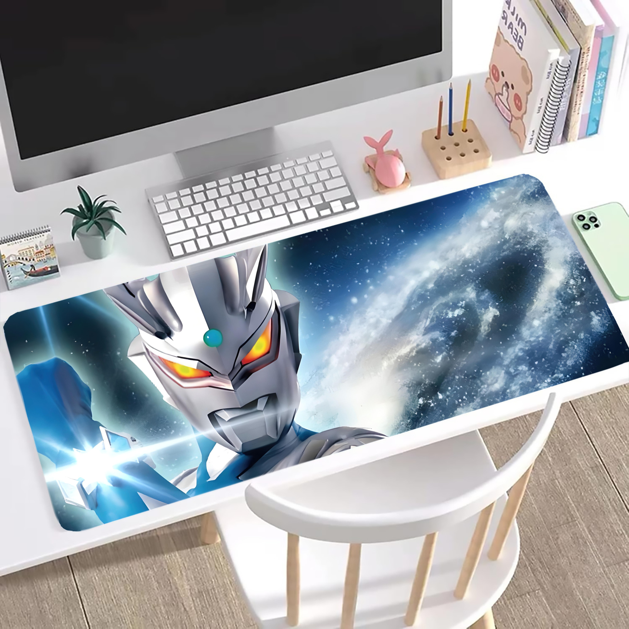（画像用） ウルトラマン Ultraman ステッチ加工 大判デスクマット／滑り止めマウスパッド