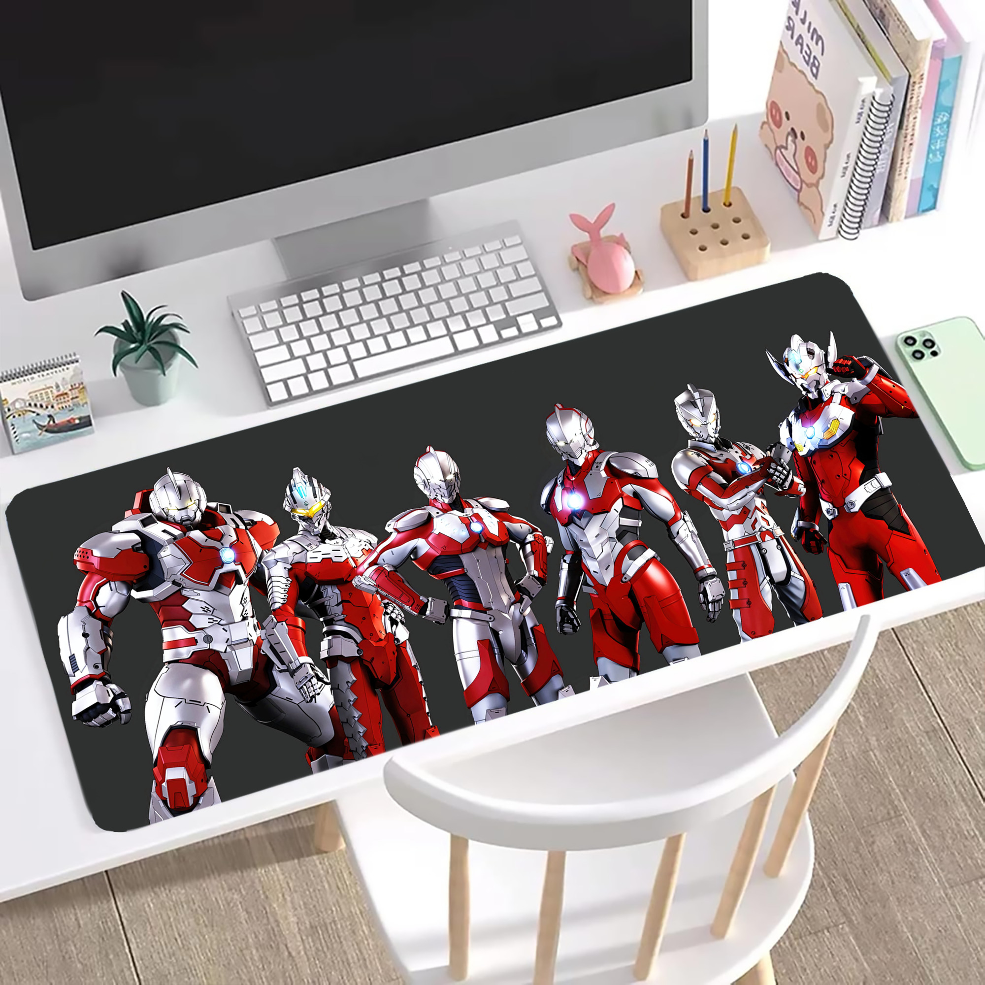 （画像用） ウルトラマン Ultraman ステッチ加工 大判デスクマット／滑り止めマウスパッド