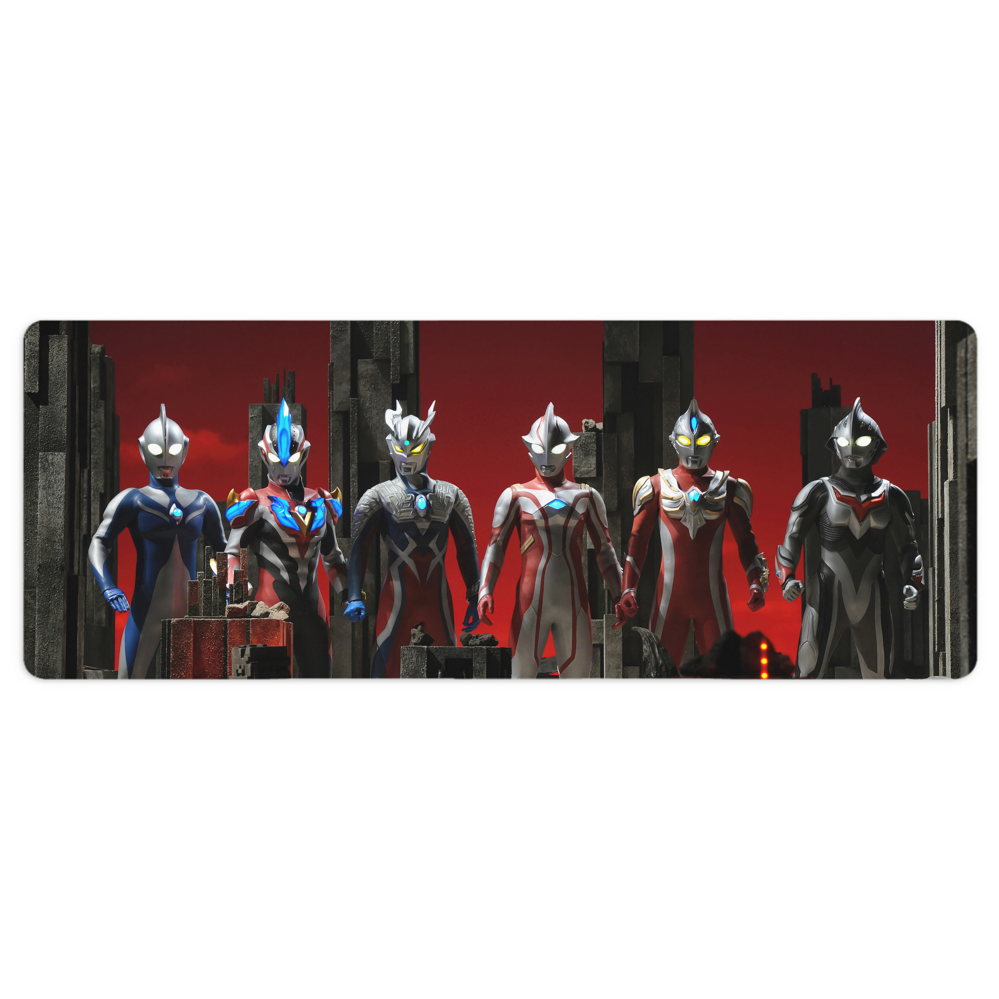 （画像用） ウルトラマン Ultraman ステッチ加工 大判デスクマット／滑り止めマウスパッド