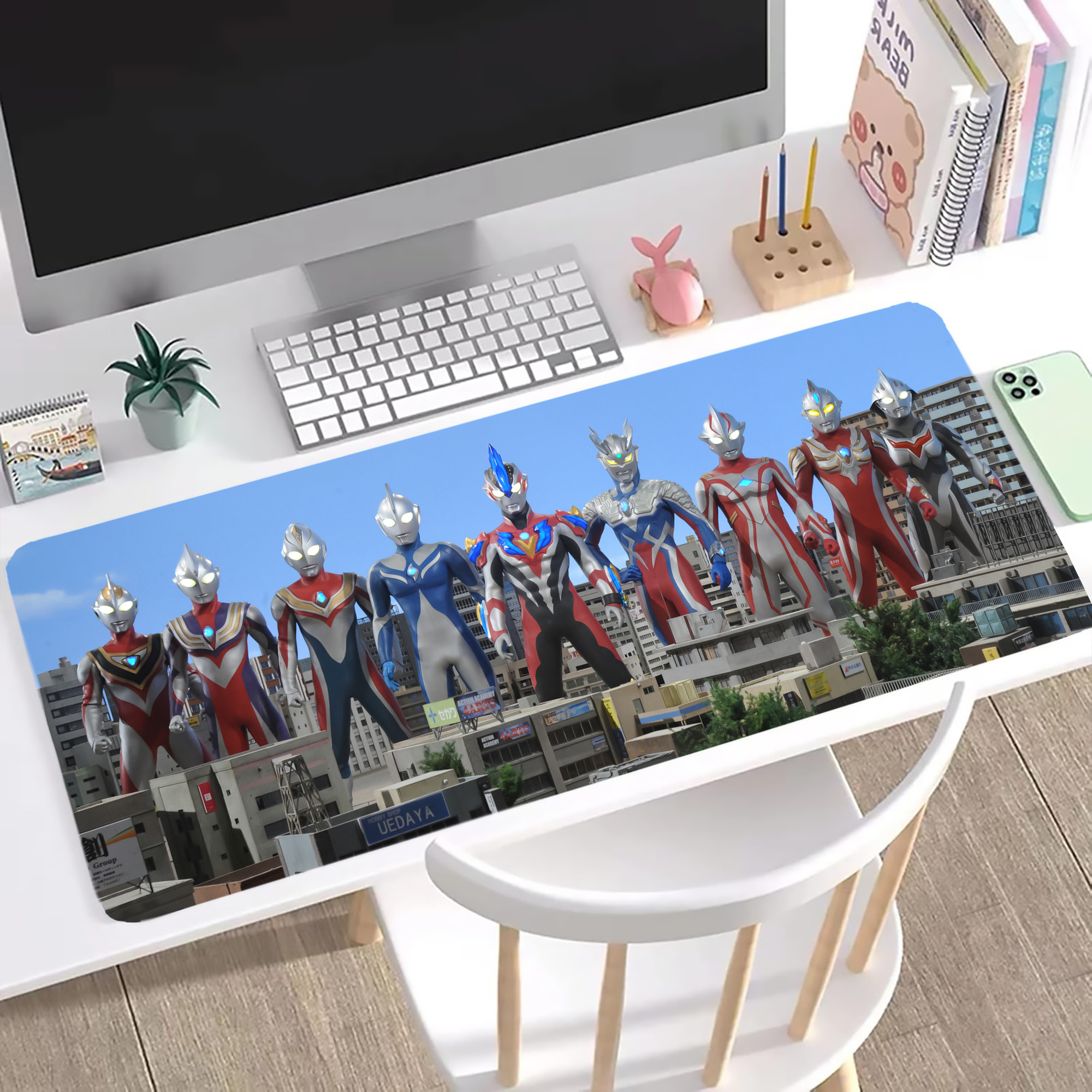 （画像用） ウルトラマン Ultraman ステッチ加工 大判デスクマット／滑り止めマウスパッド