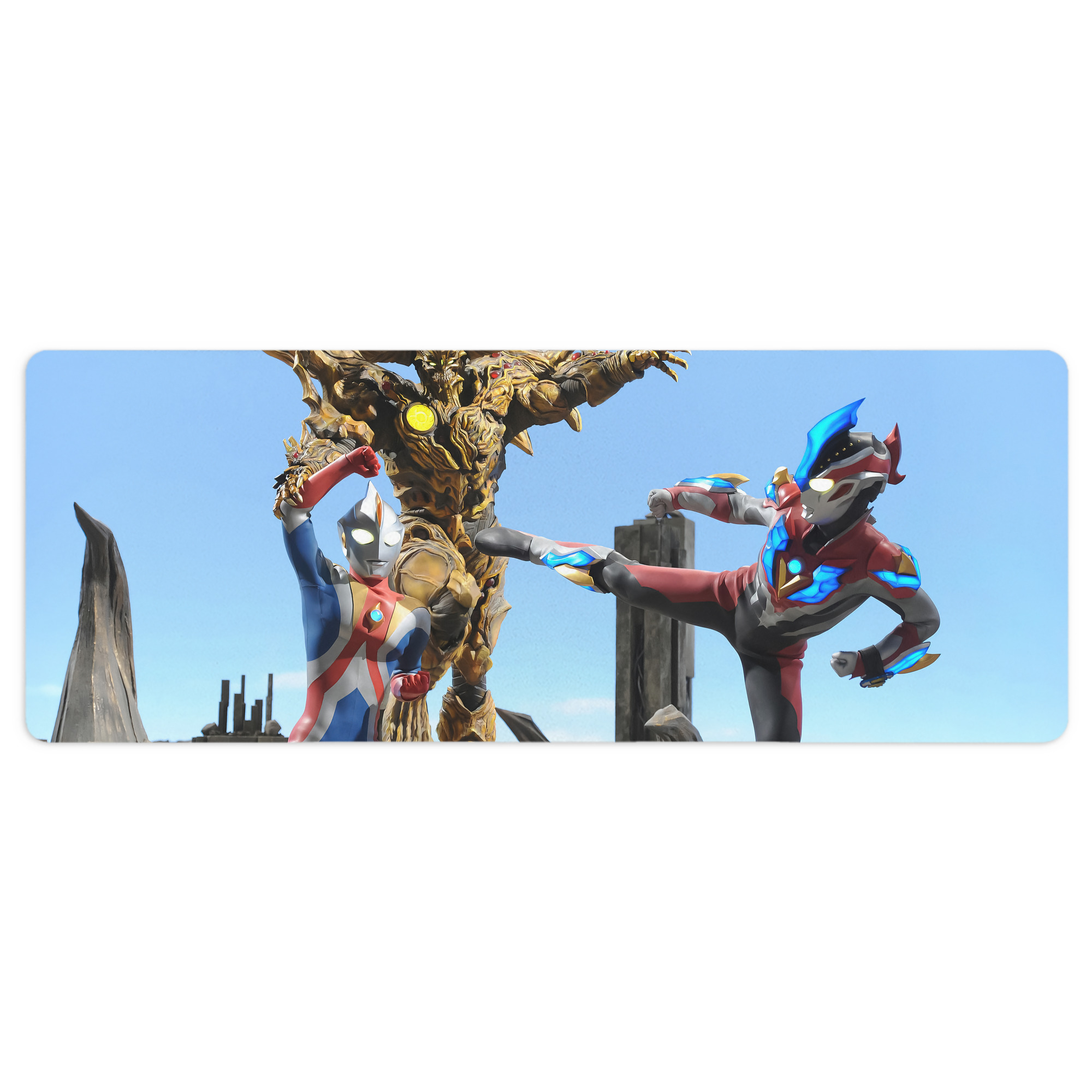 （画像用） ウルトラマン Ultraman ステッチ加工 大判デスクマット／滑り止めマウスパッド