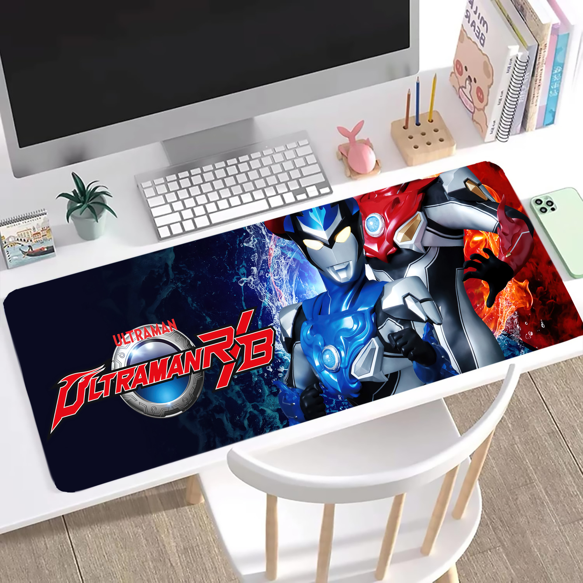 （画像用） ウルトラマン Ultraman ステッチ加工 大判デスクマット／滑り止めマウスパッド