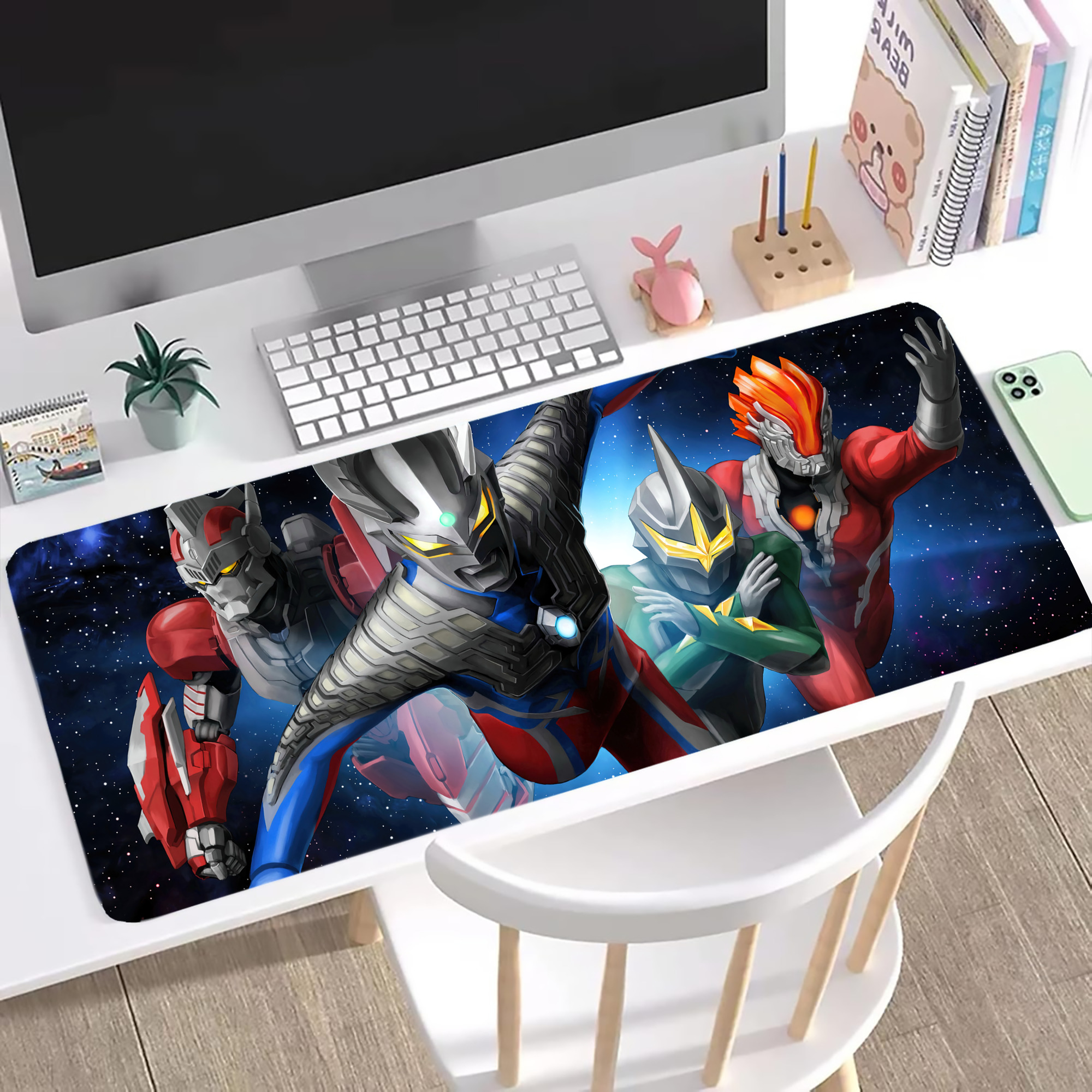 （画像用） ウルトラマン Ultraman ステッチ加工 大判デスクマット／滑り止めマウスパッド