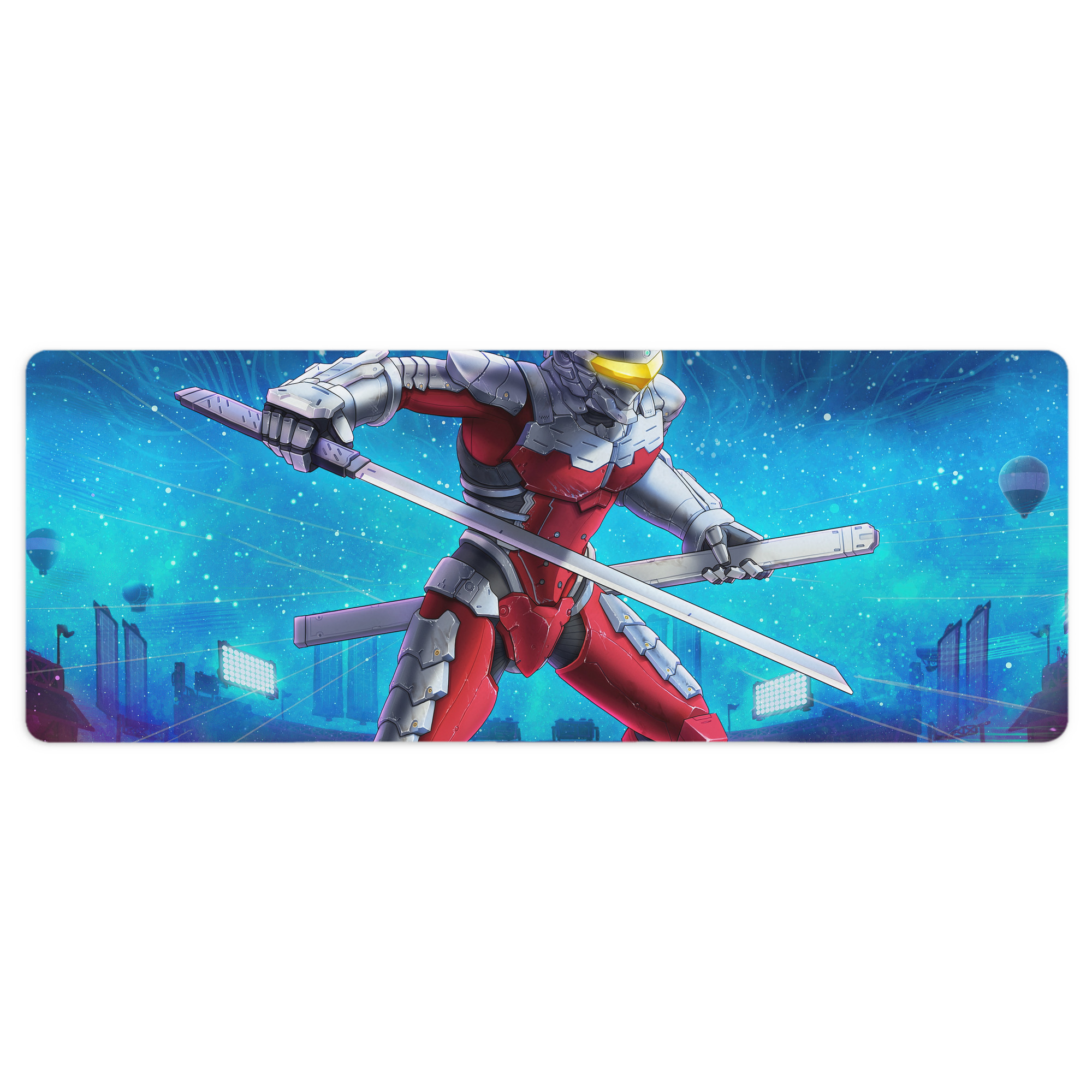 （画像用） ウルトラマン Ultraman ステッチ加工 大判デスクマット／滑り止めマウスパッド