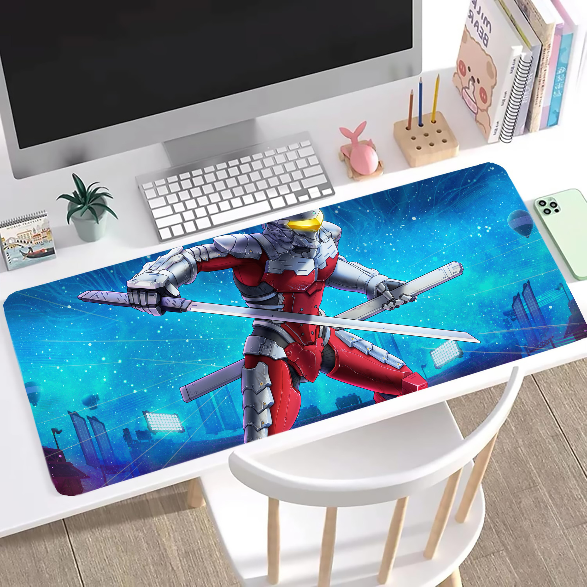 （画像用） ウルトラマン Ultraman ステッチ加工 大判デスクマット／滑り止めマウスパッド