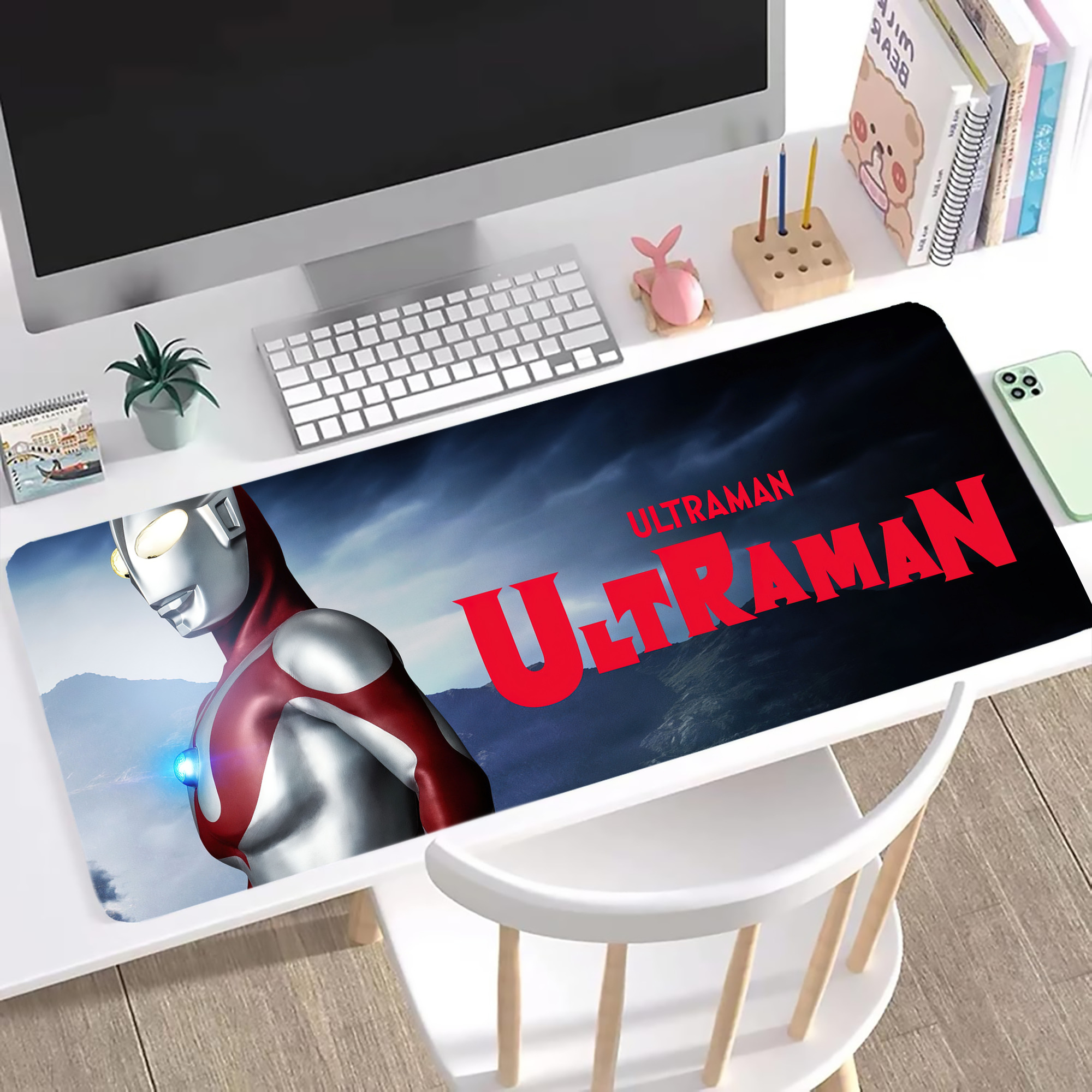 （画像用） ウルトラマン Ultraman ステッチ加工 大判デスクマット／滑り止めマウスパッド