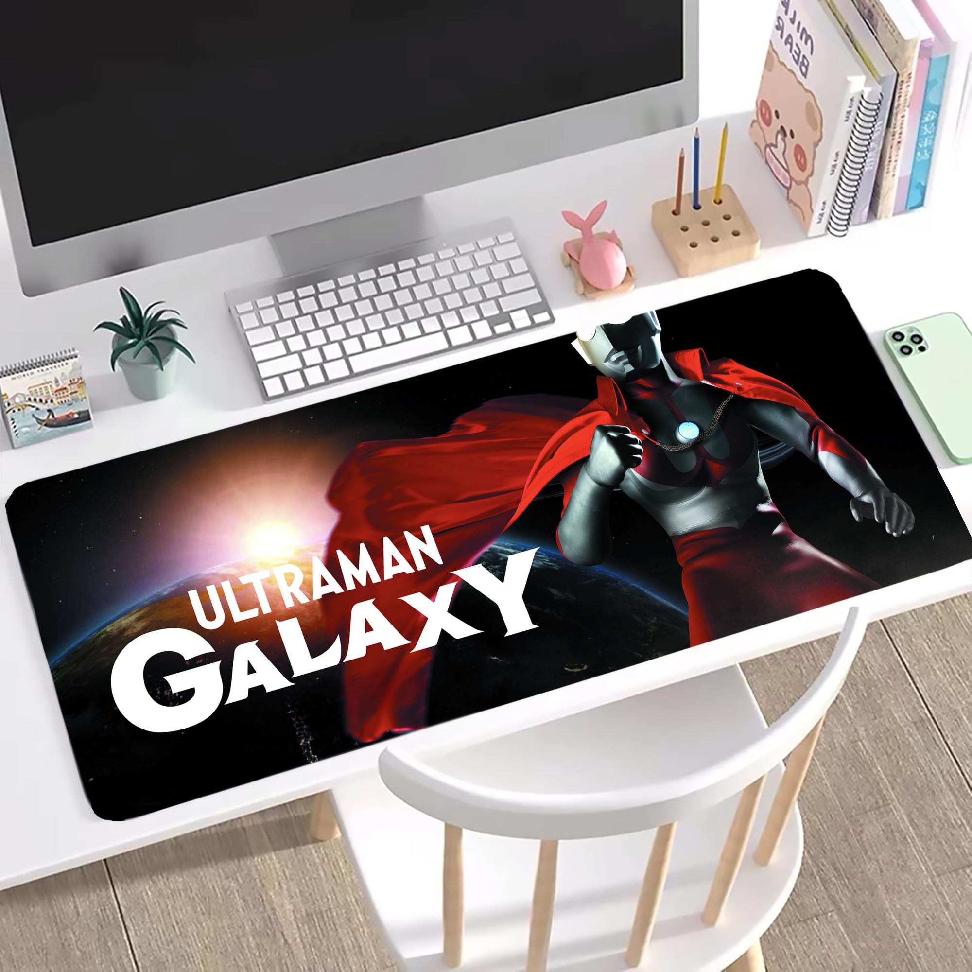 （画像用） ウルトラマン Ultraman ステッチ加工 大判デスクマット／滑り止めマウスパッド