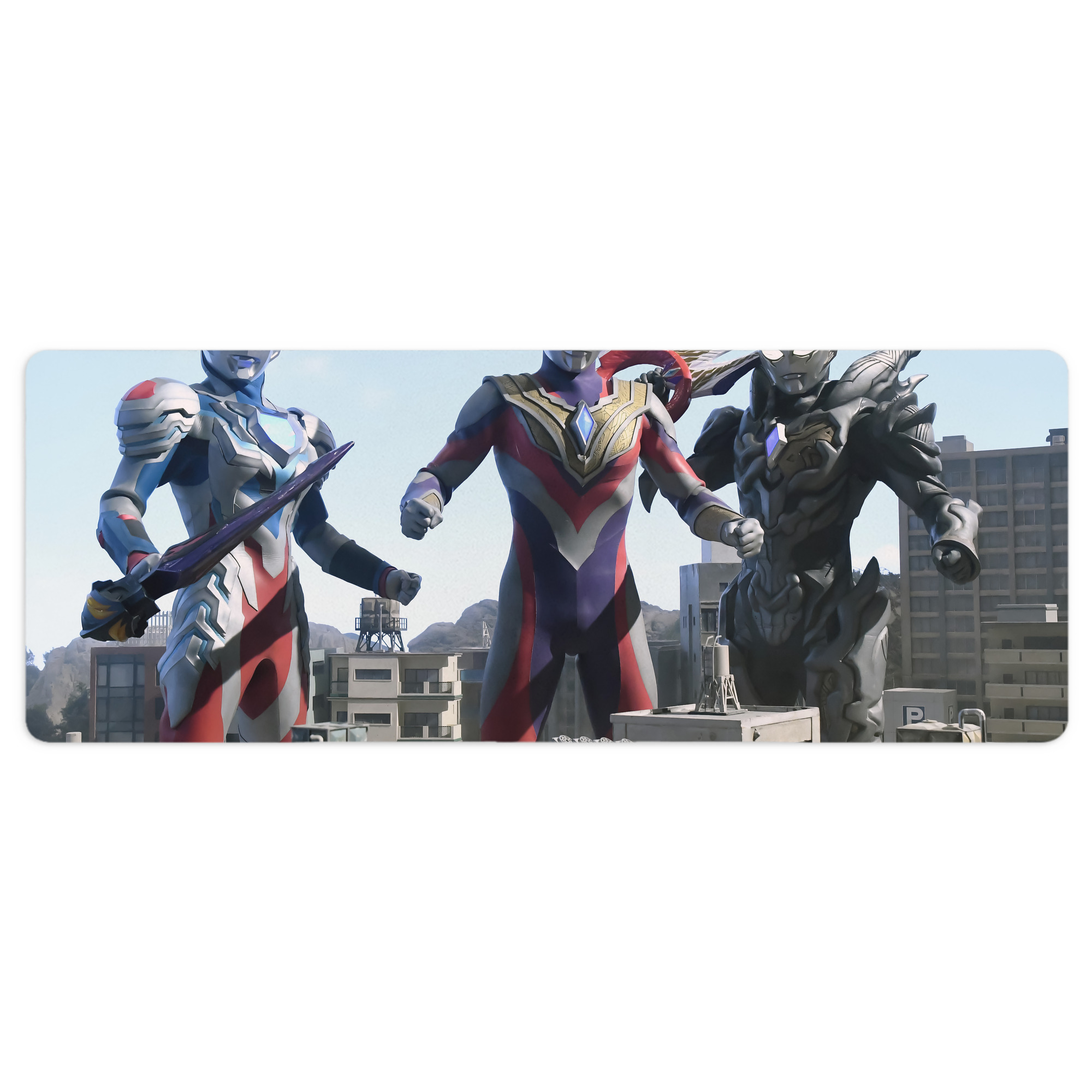 （画像用） ウルトラマン Ultraman ステッチ加工 大判デスクマット／滑り止めマウスパッド
