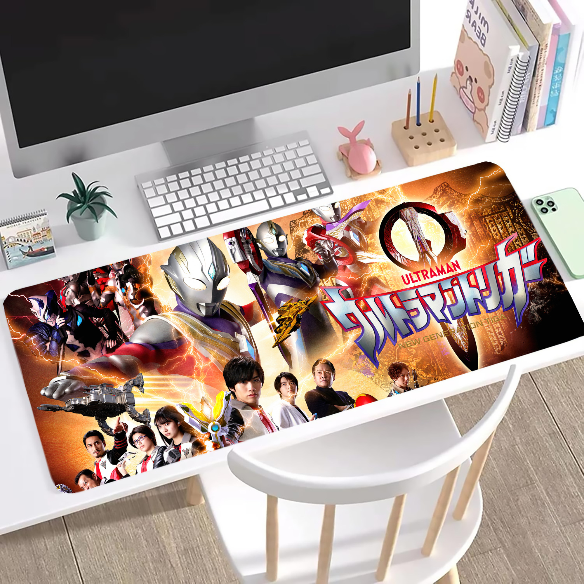 （画像用） ウルトラマン Ultraman ステッチ加工 大判デスクマット／滑り止めマウスパッド